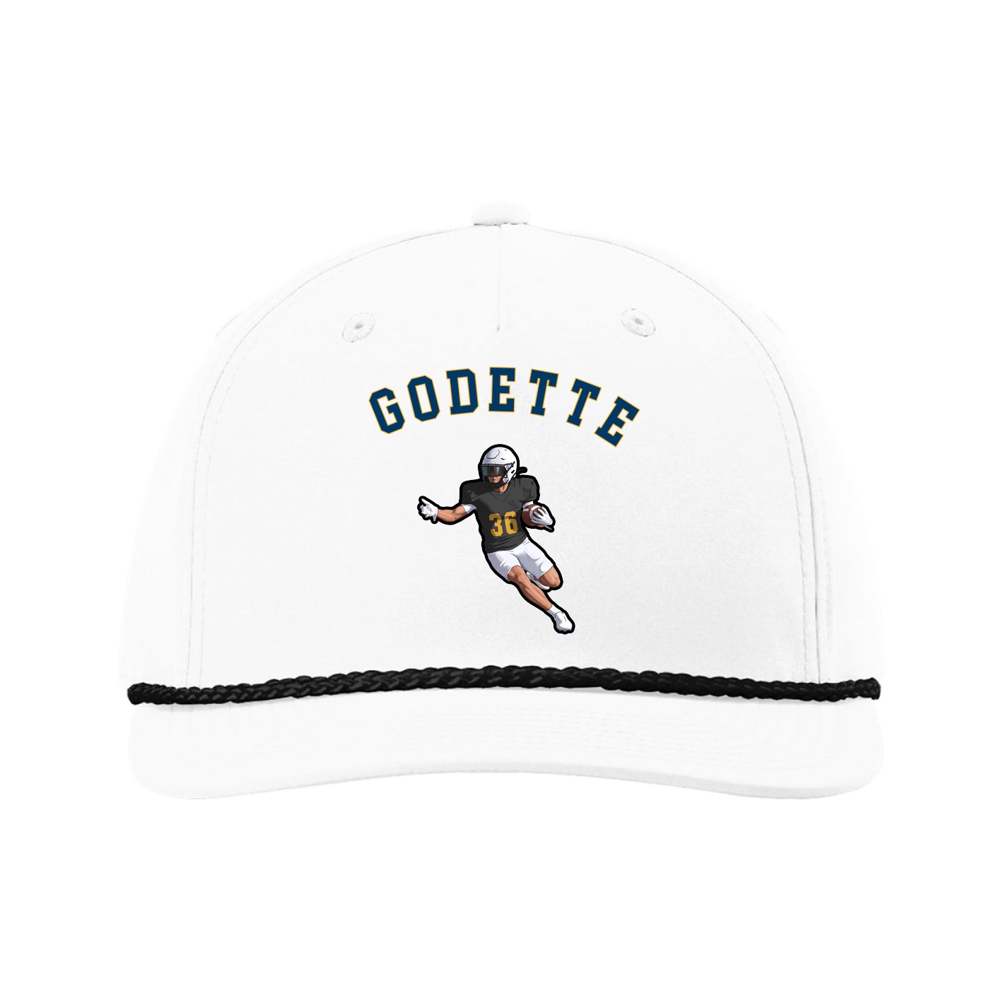 Five-Panel Classic Rope Cap — Shirsey Arch in White