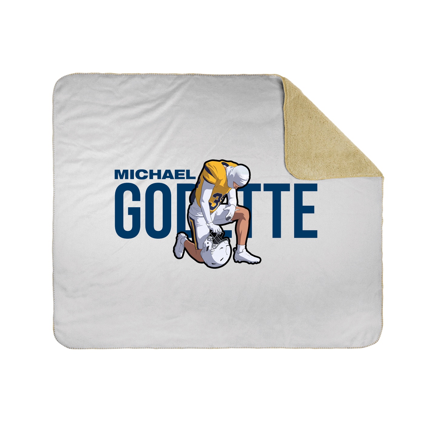 Throw Blanket — Player Name in White