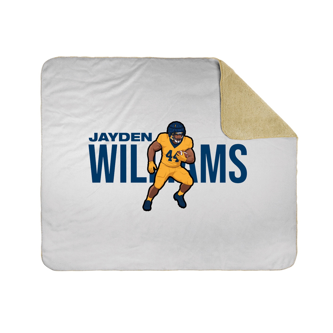 Throw Blanket — Player Name in White