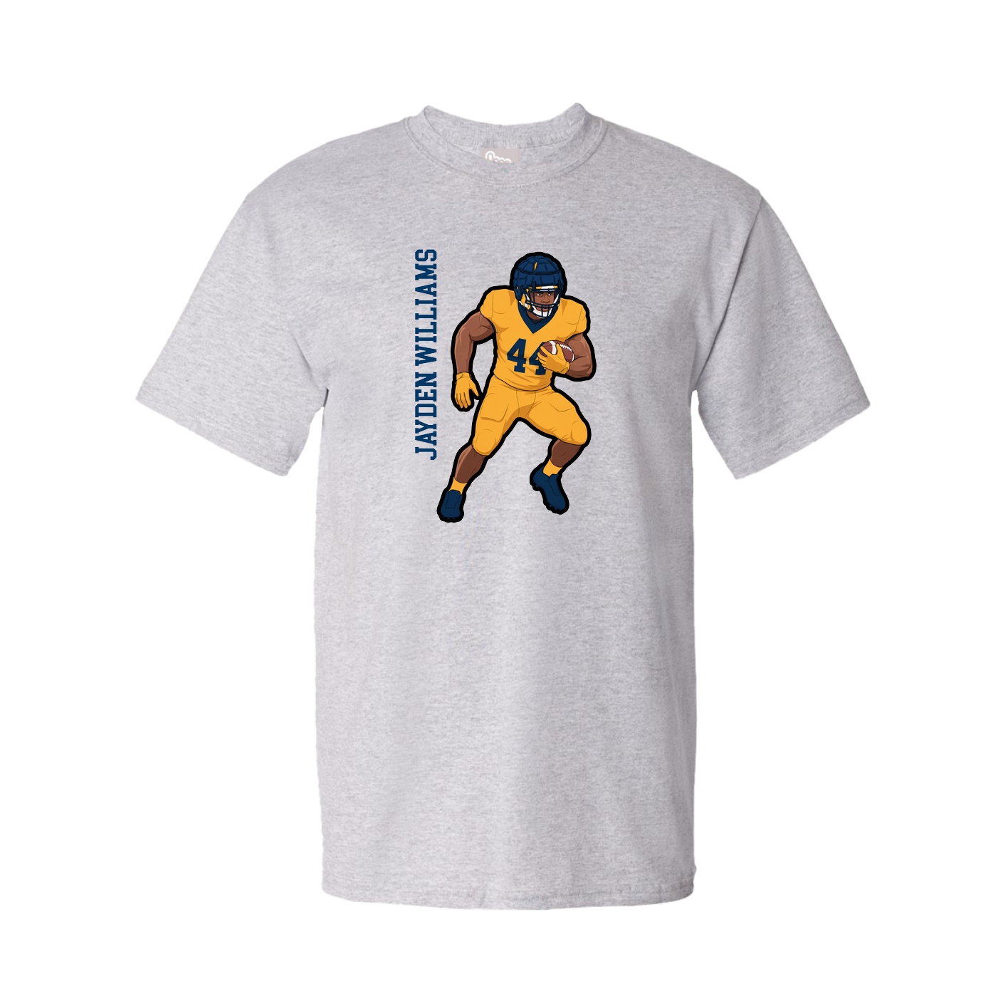 Tee — Name Vertical in Grey