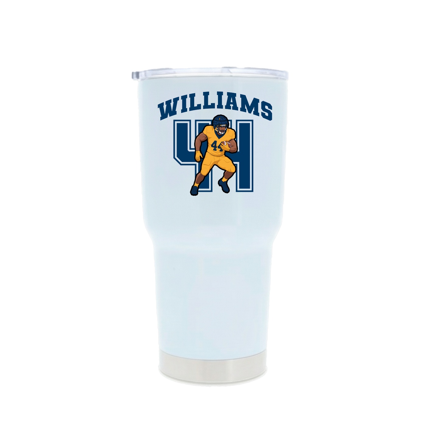 30oz Stainless Steel Tumbler — Number in White
