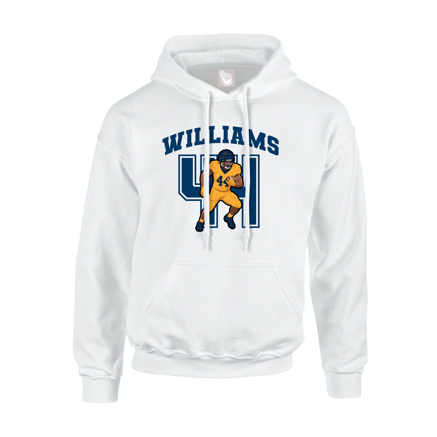 Youth Hoodie — Number in White