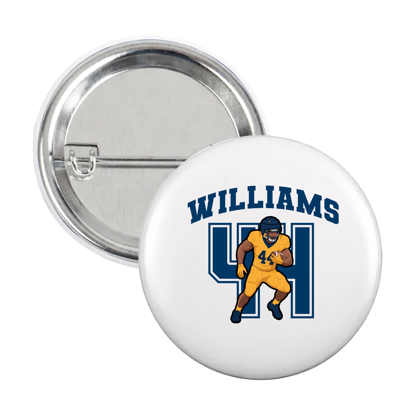 Game Day Button — Number in White