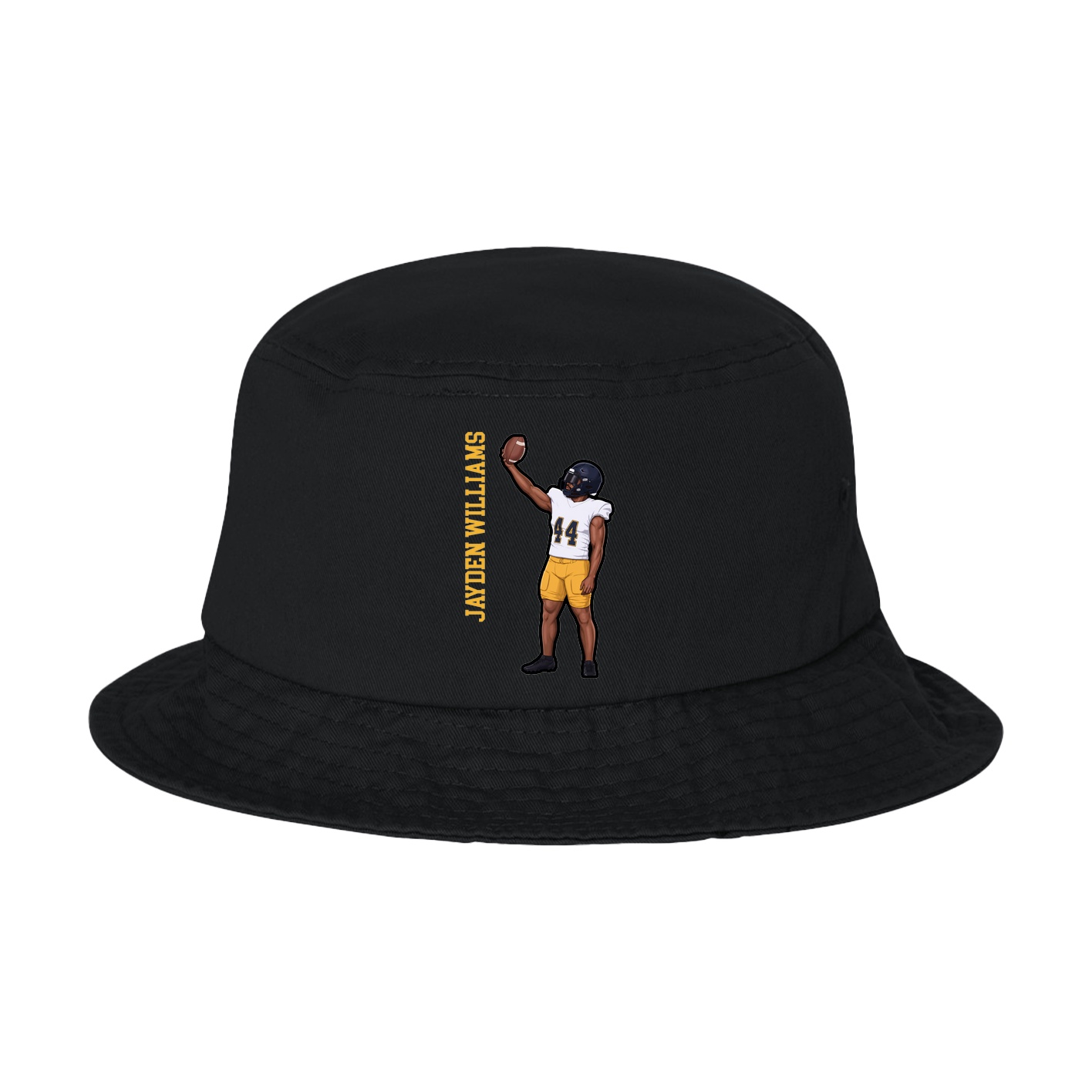 Bucket Cap — Name Vertical in Black