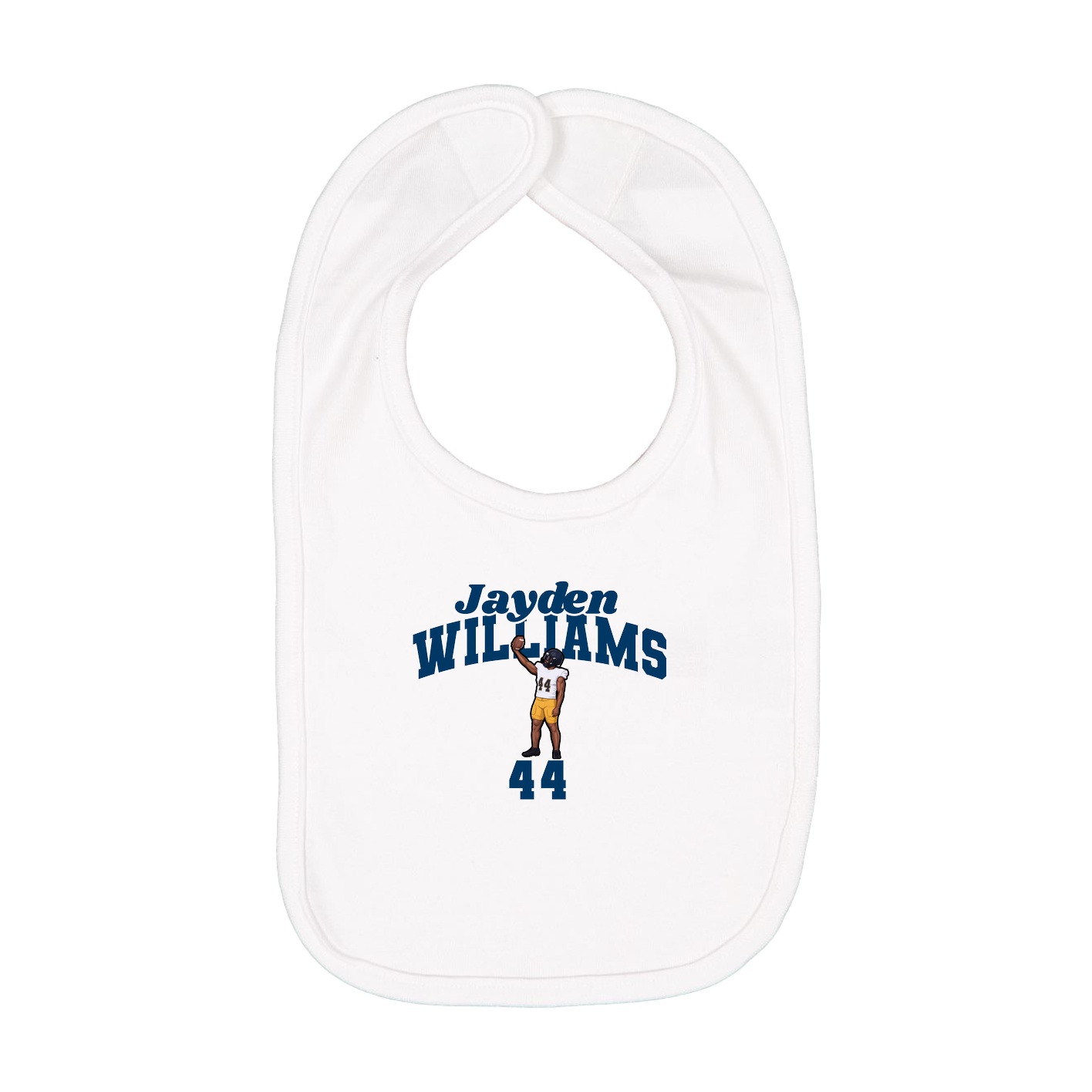 Infant Bib — Signature Arch in White