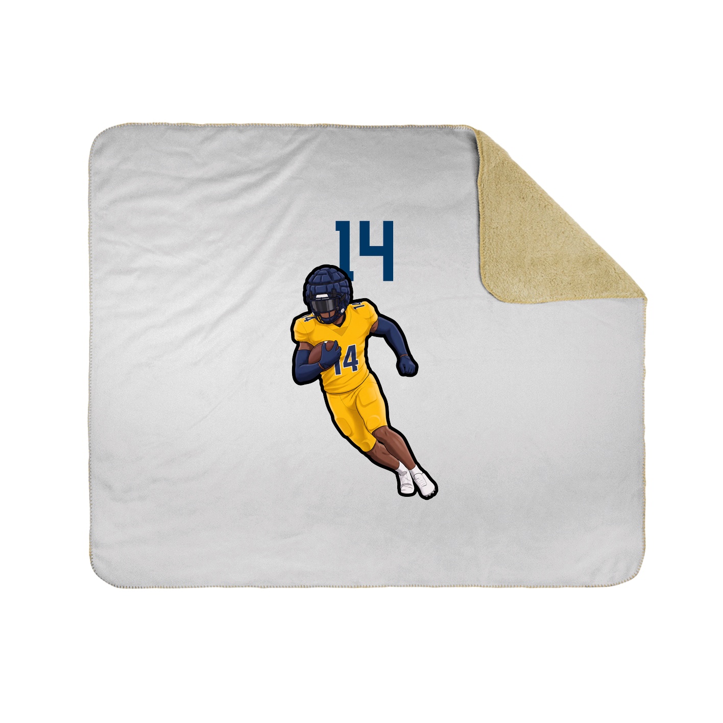 Throw Blanket — Number Top in White