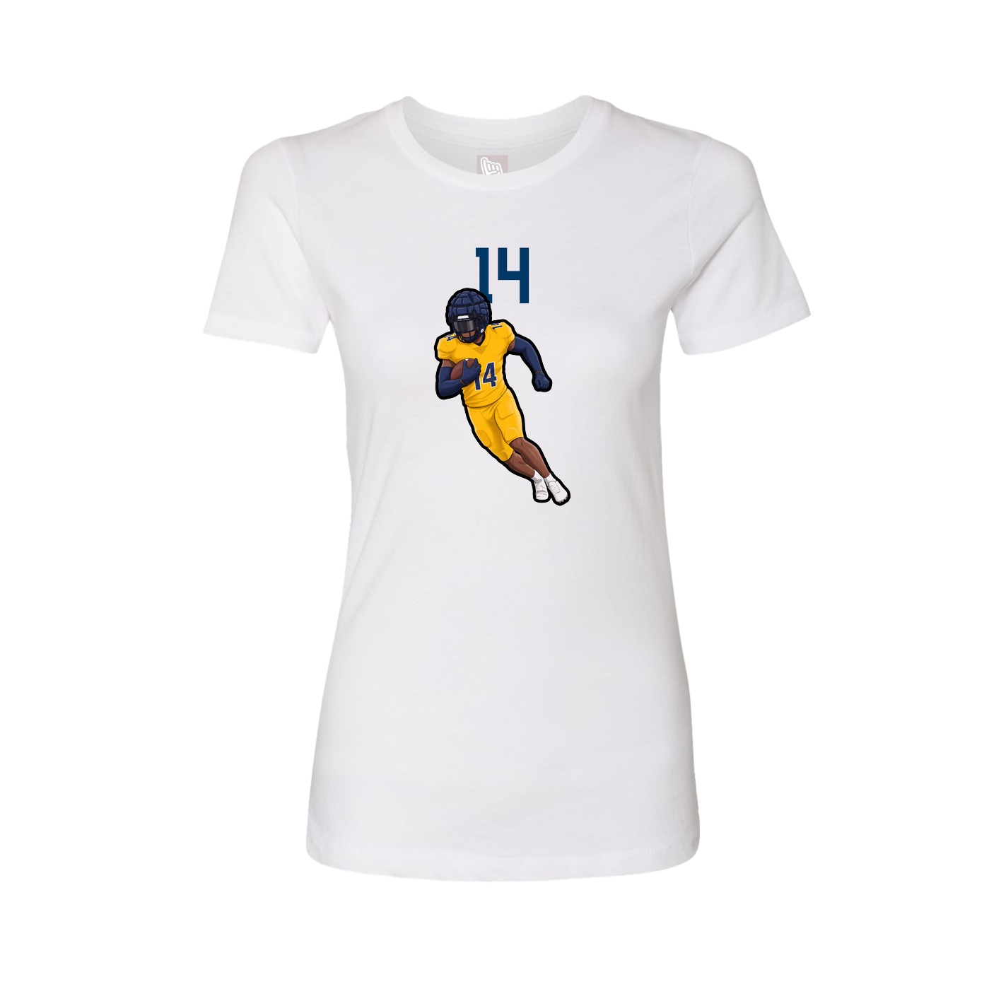 Fitted Women's Tee — Number Top in White