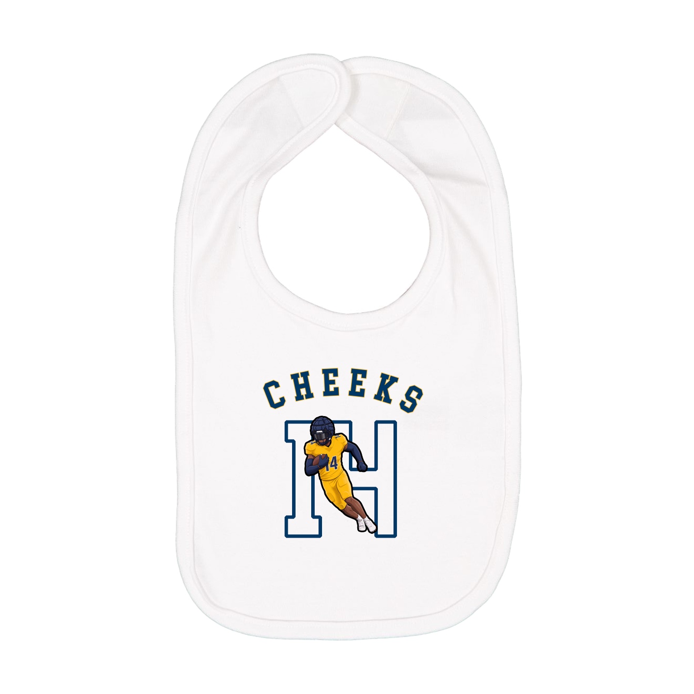 Infant Bib — Shirsey Arch in White