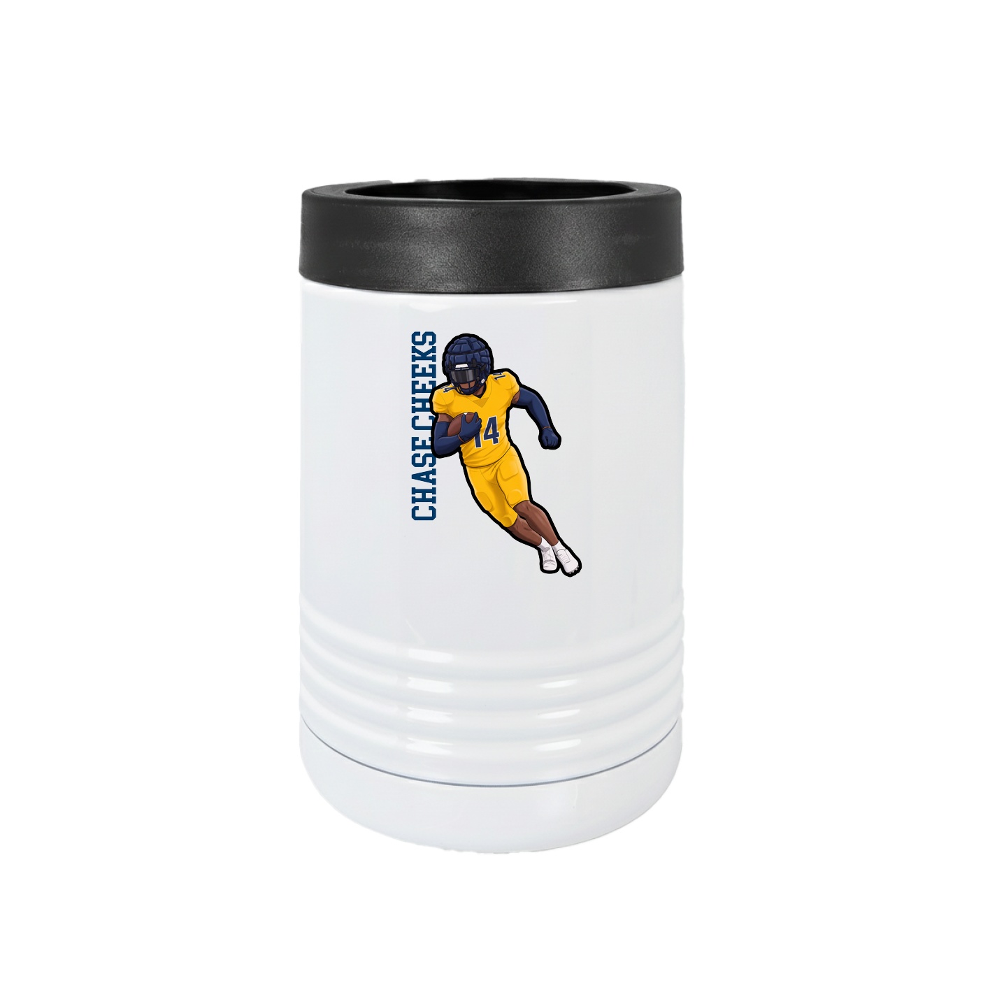 Beverage Holder — Name Vertical in White