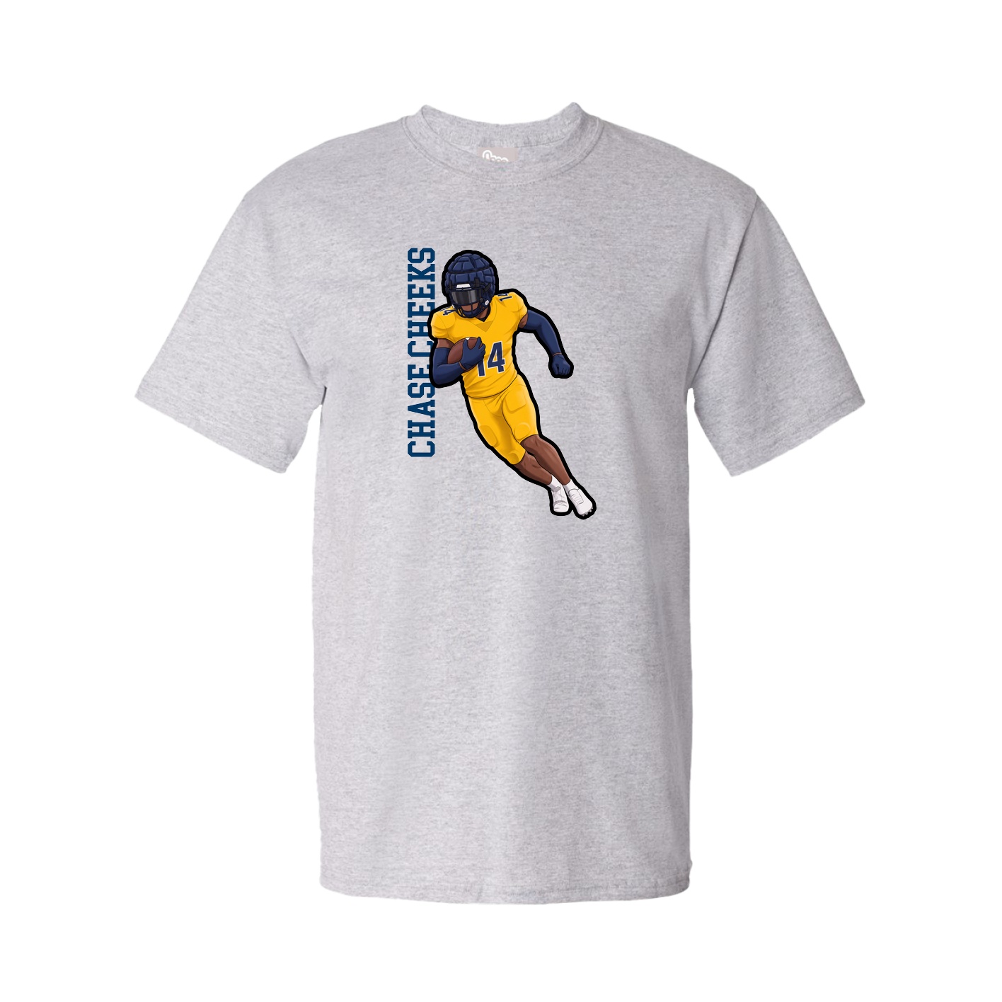 Tee — Name Vertical in Grey