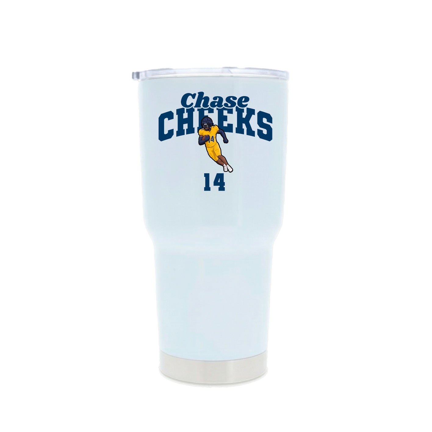 30oz Stainless Steel Tumbler — Signature Arch in White