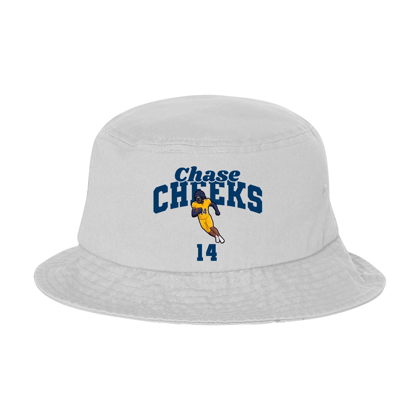 Bucket Cap — Signature Arch in White