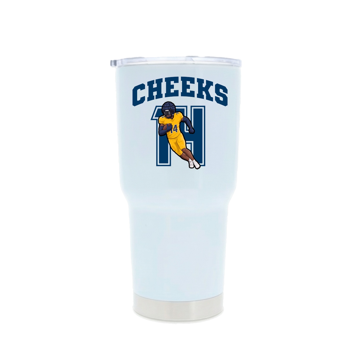 30oz Stainless Steel Tumbler — Number in White