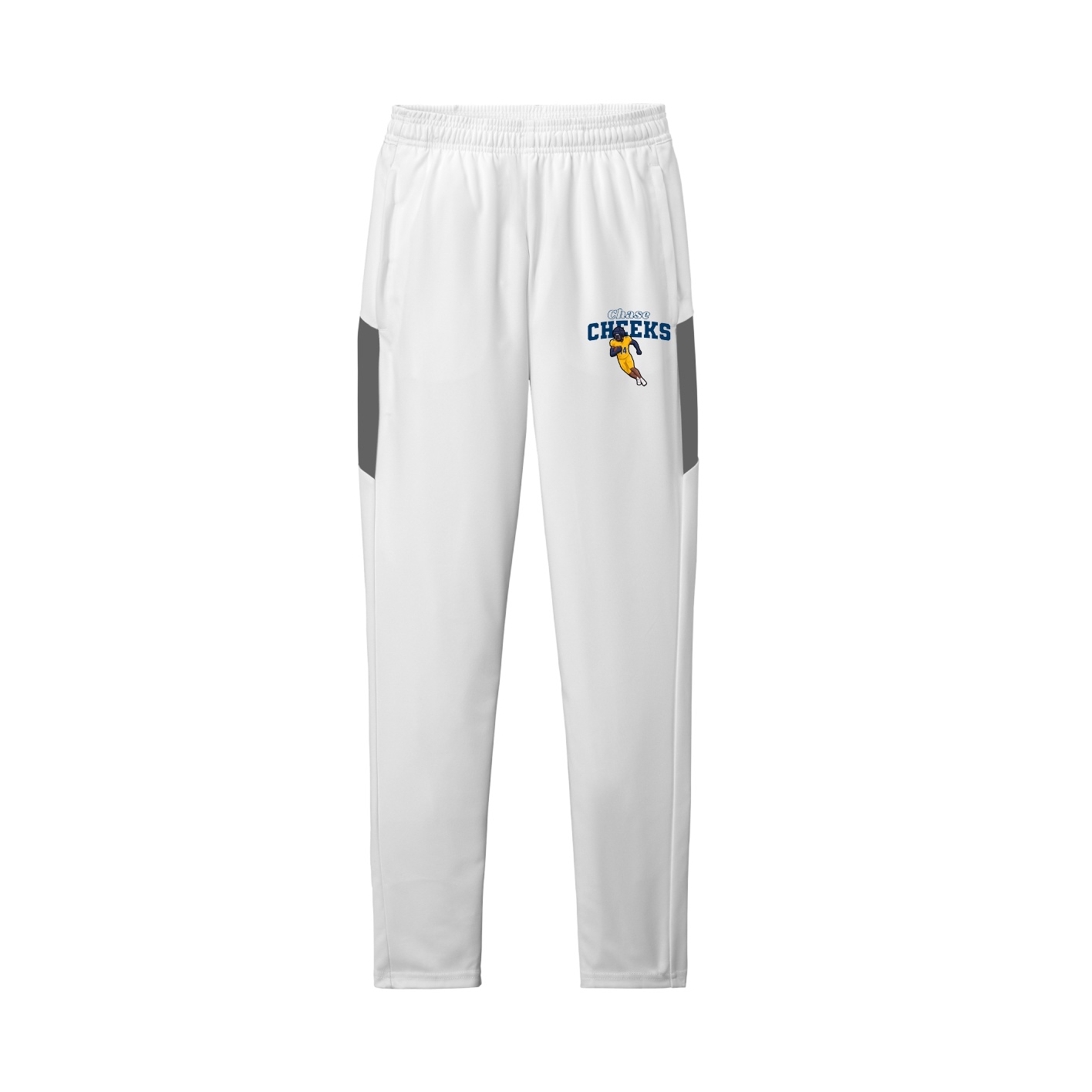 Team Travel Pant — Name Arch in White/Grey
