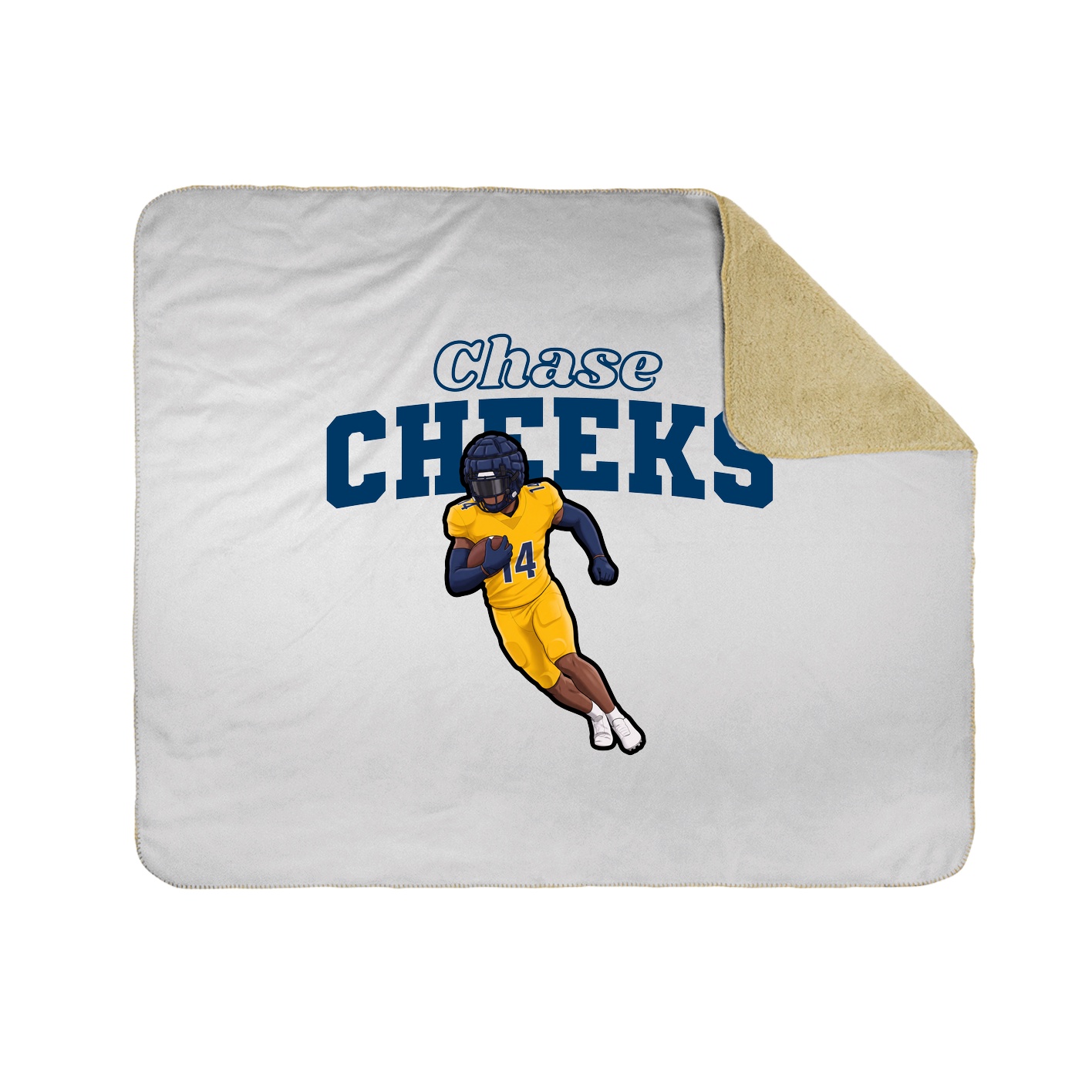 Throw Blanket — Name Arch in White
