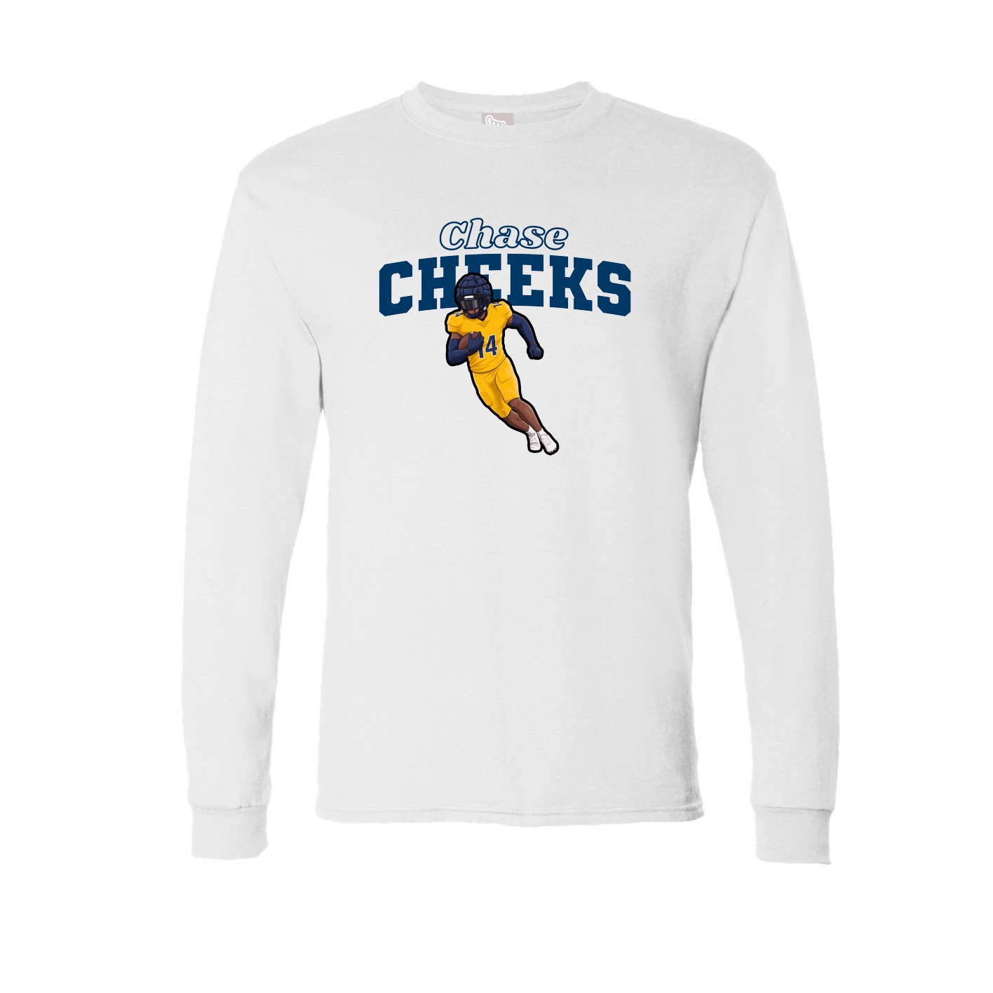 Long Sleeve Tee — Name Arch in White