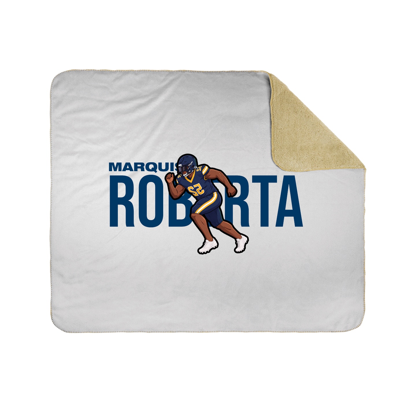 Throw Blanket — Player Name in White