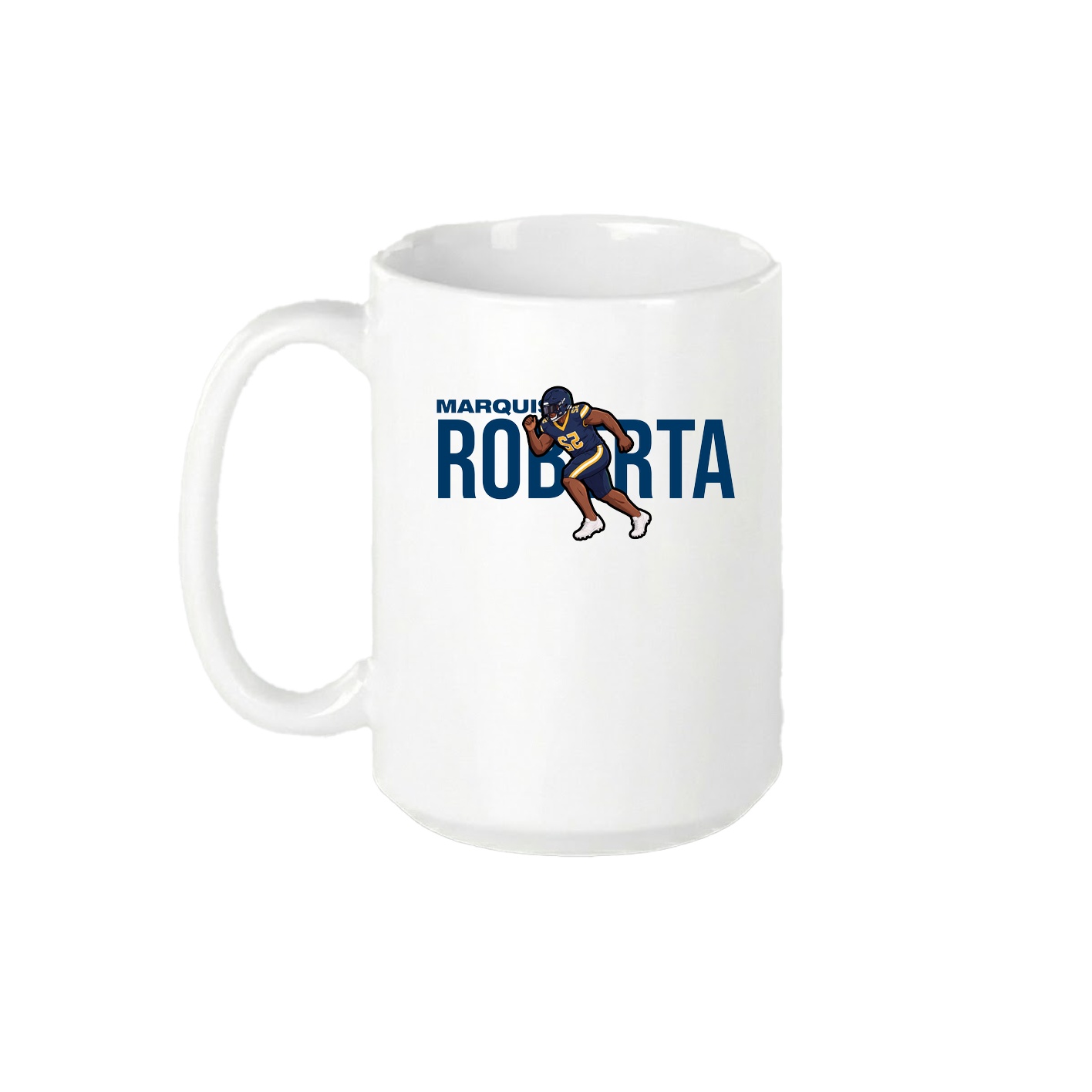 15oz Coffee Mug — Player Name in White