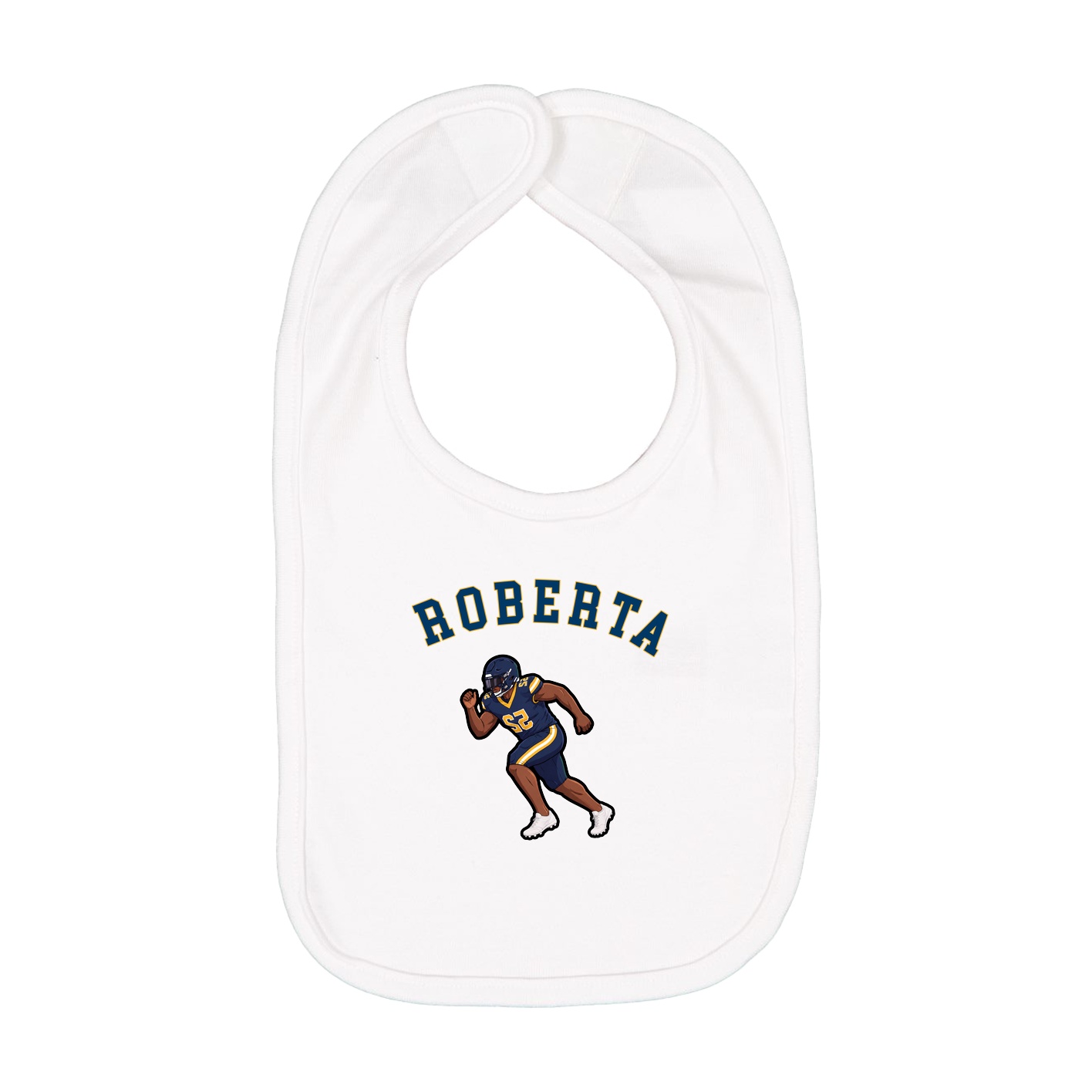 Infant Bib — Shirsey Arch in White