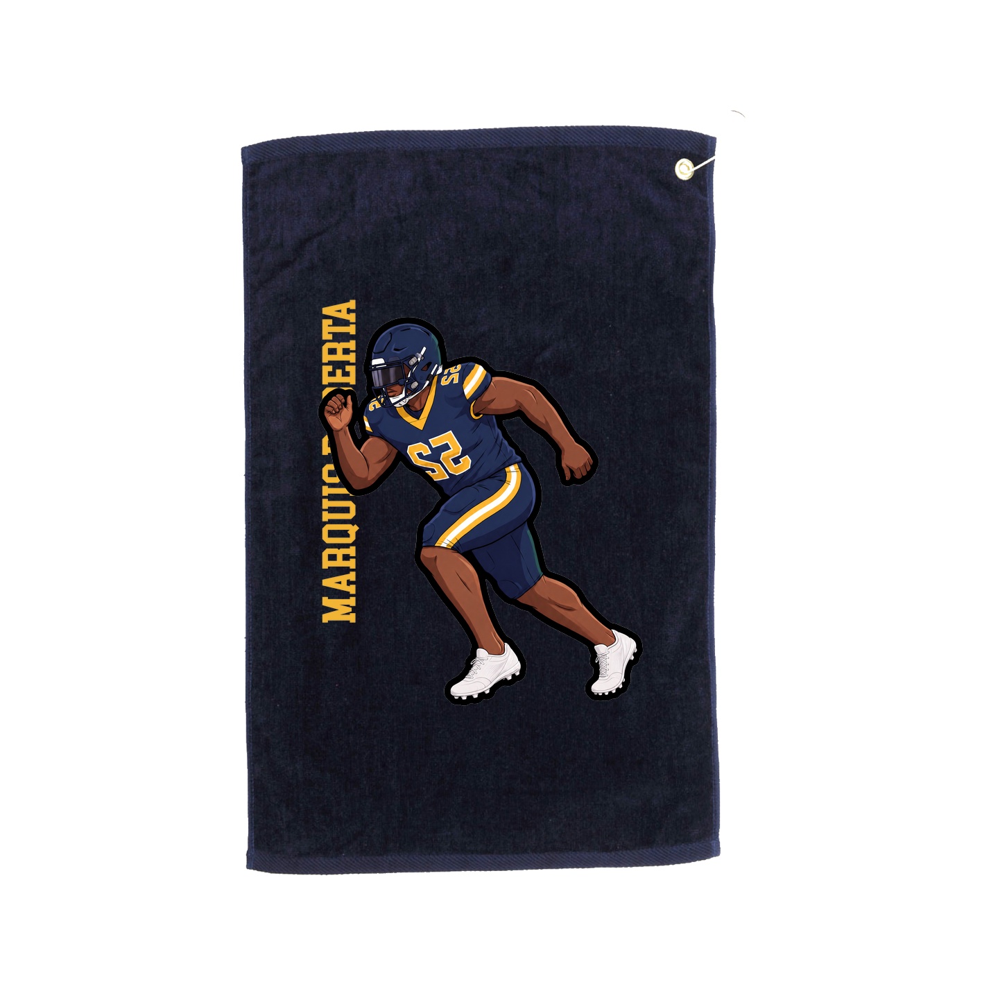 Golf Towel — Name Vertical in Navy