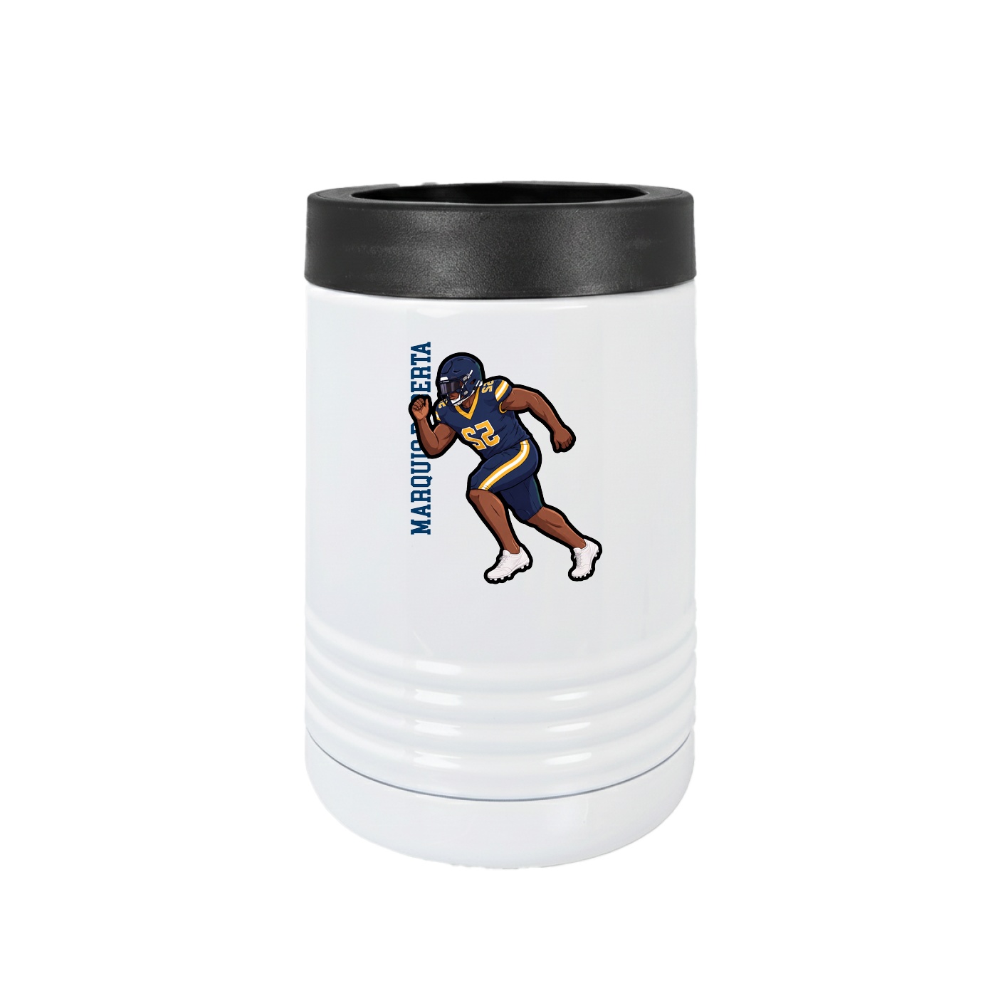 Beverage Holder — Name Vertical in White