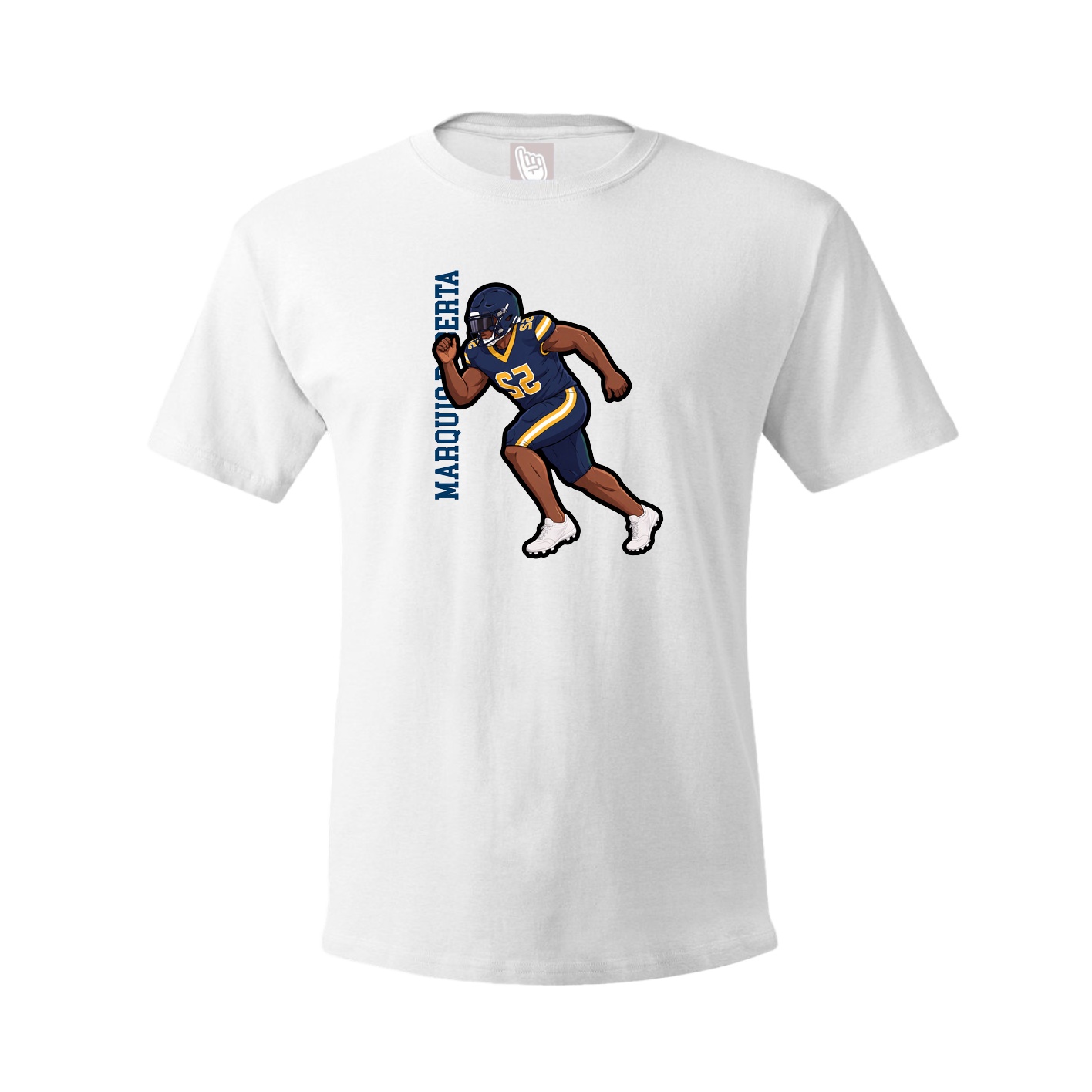 Tee — Name Vertical in White