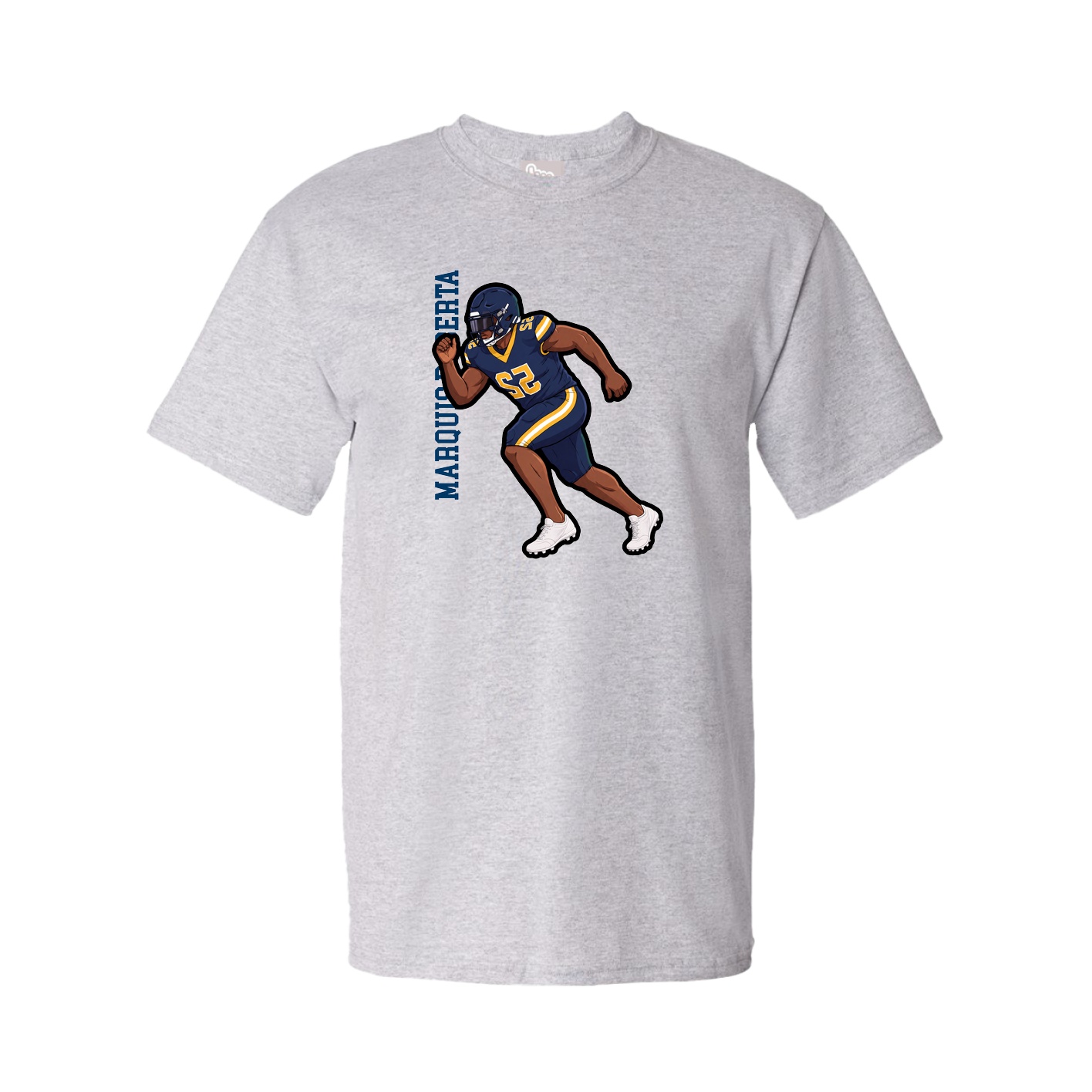 Youth Tee — Name Vertical in Grey
