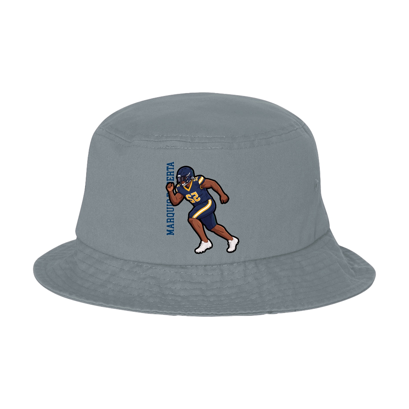 Bucket Cap — Name Vertical in Grey
