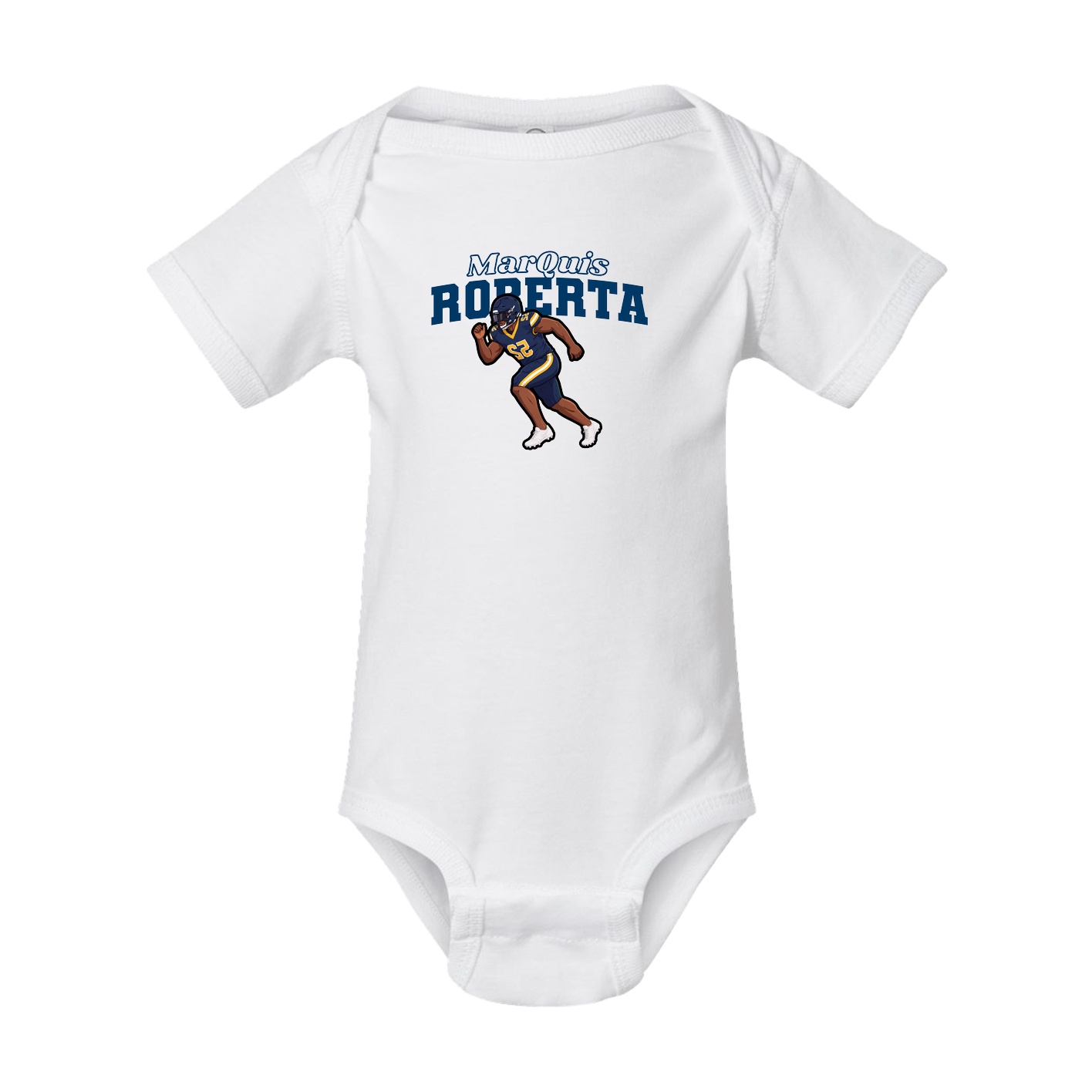Baby Onesie — Name Arch in White