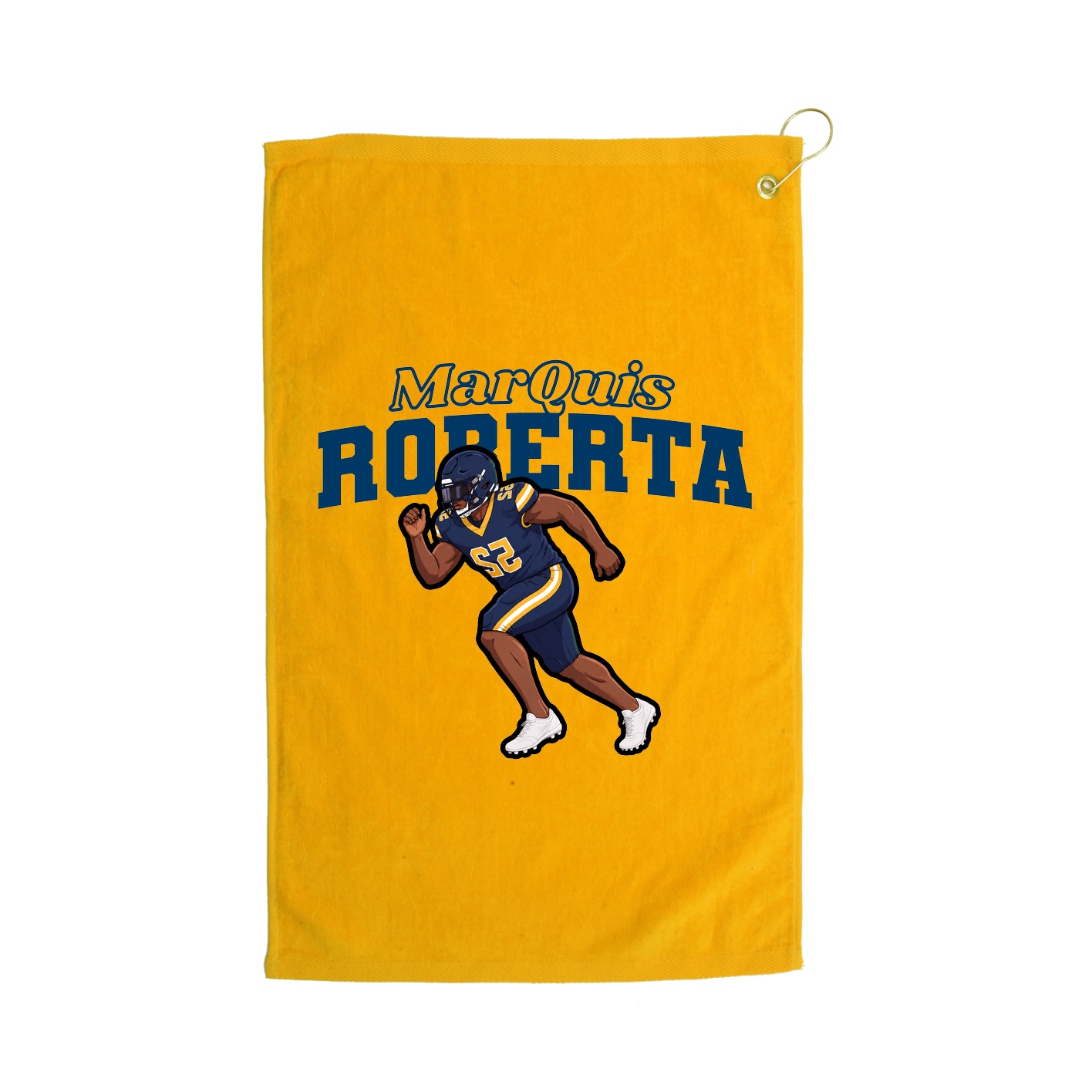 Golf Towel — Name Arch in Gold