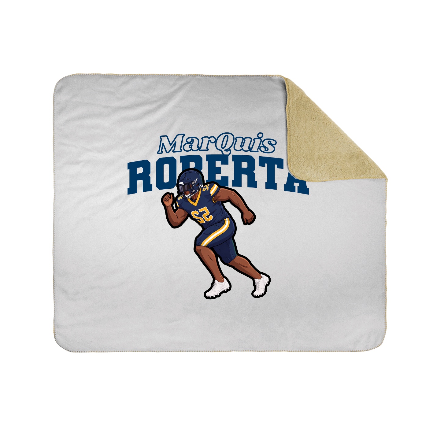 Throw Blanket — Name Arch in White