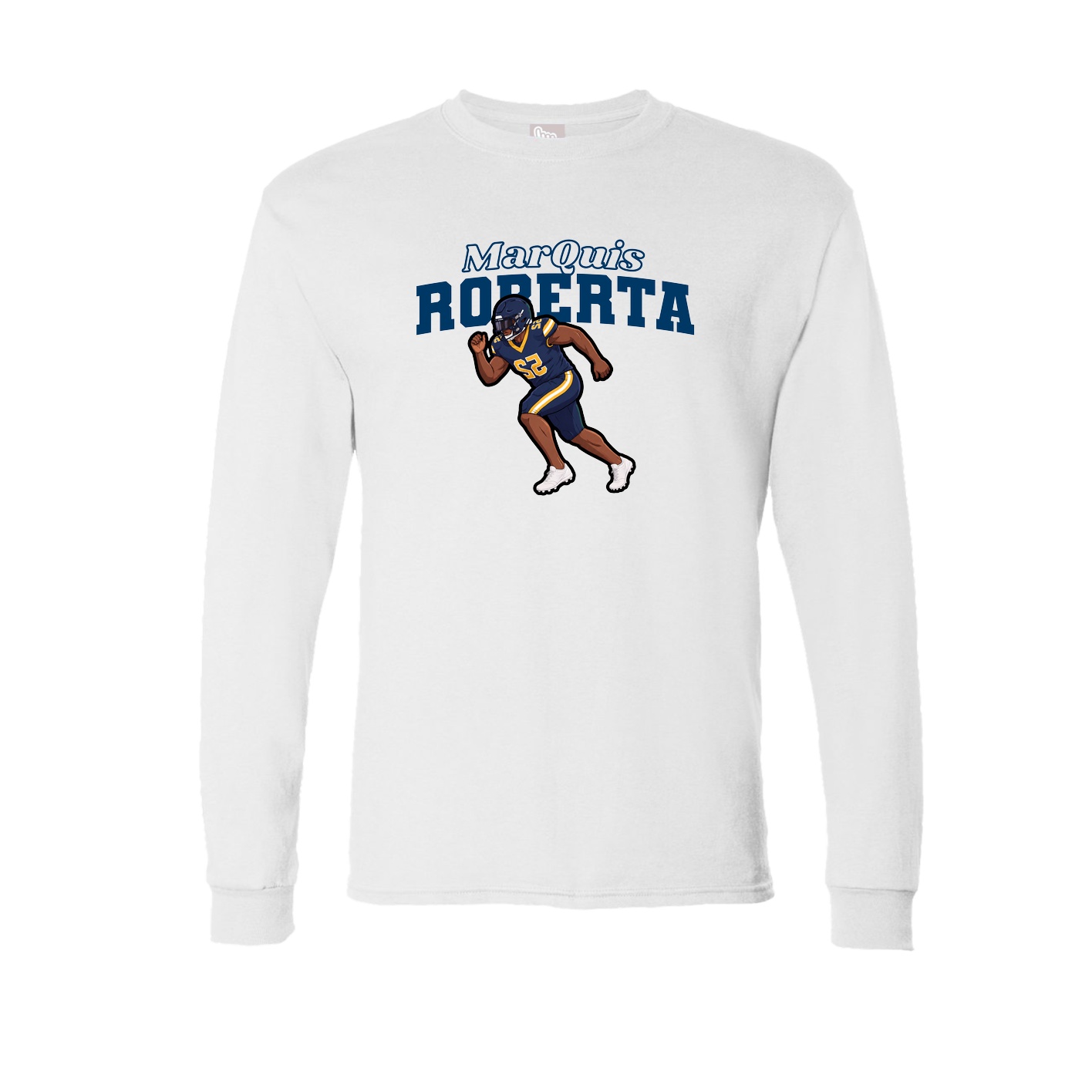 Long Sleeve Tee — Name Arch in White