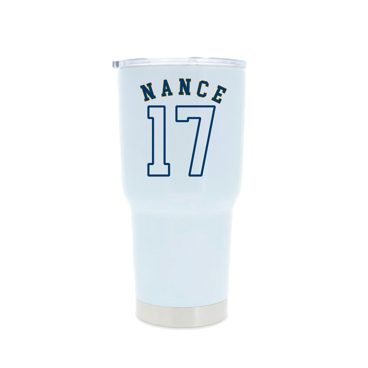 30oz Stainless Steel Tumbler — Shirsey Arch in White