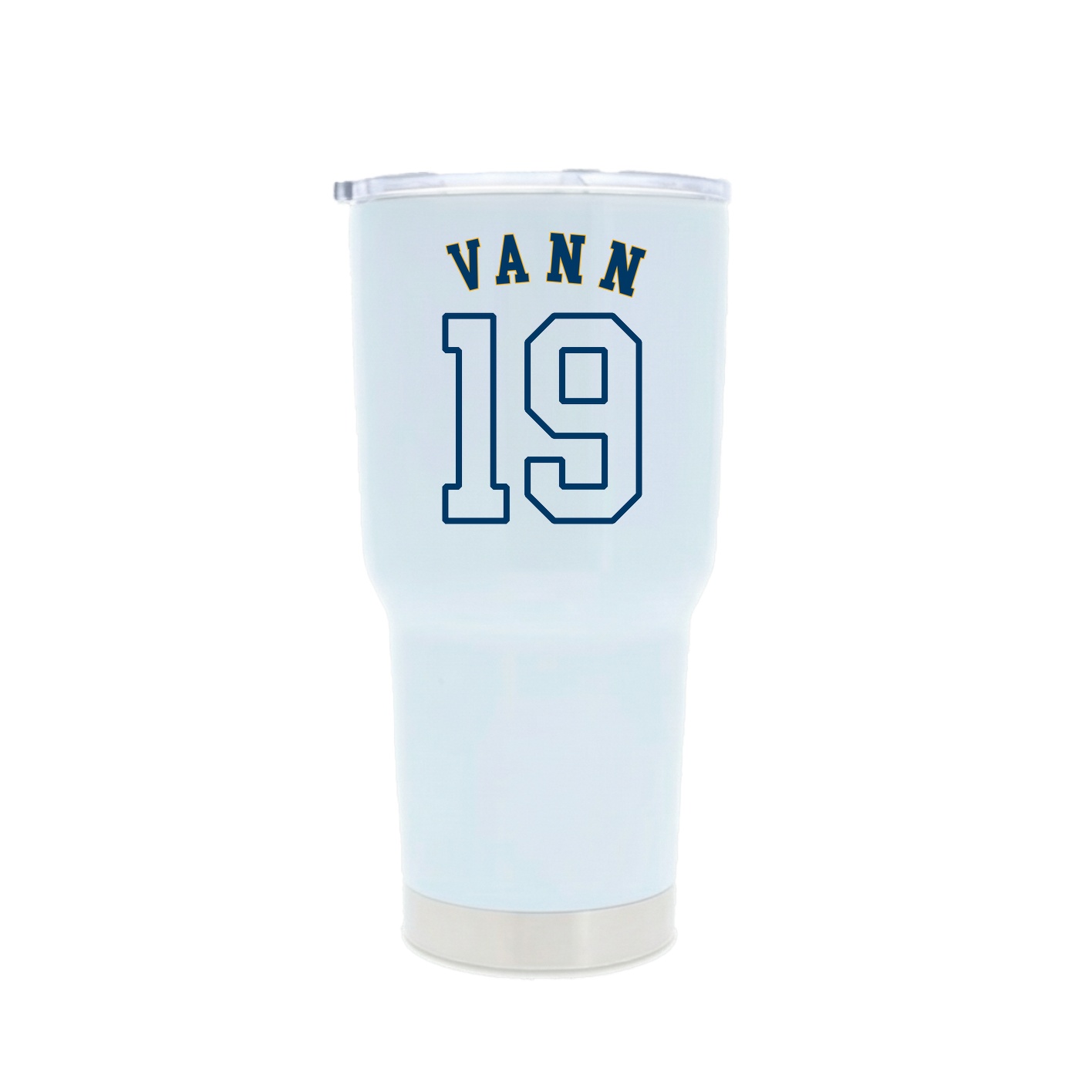 30oz Stainless Steel Tumbler — Shirsey Arch in White