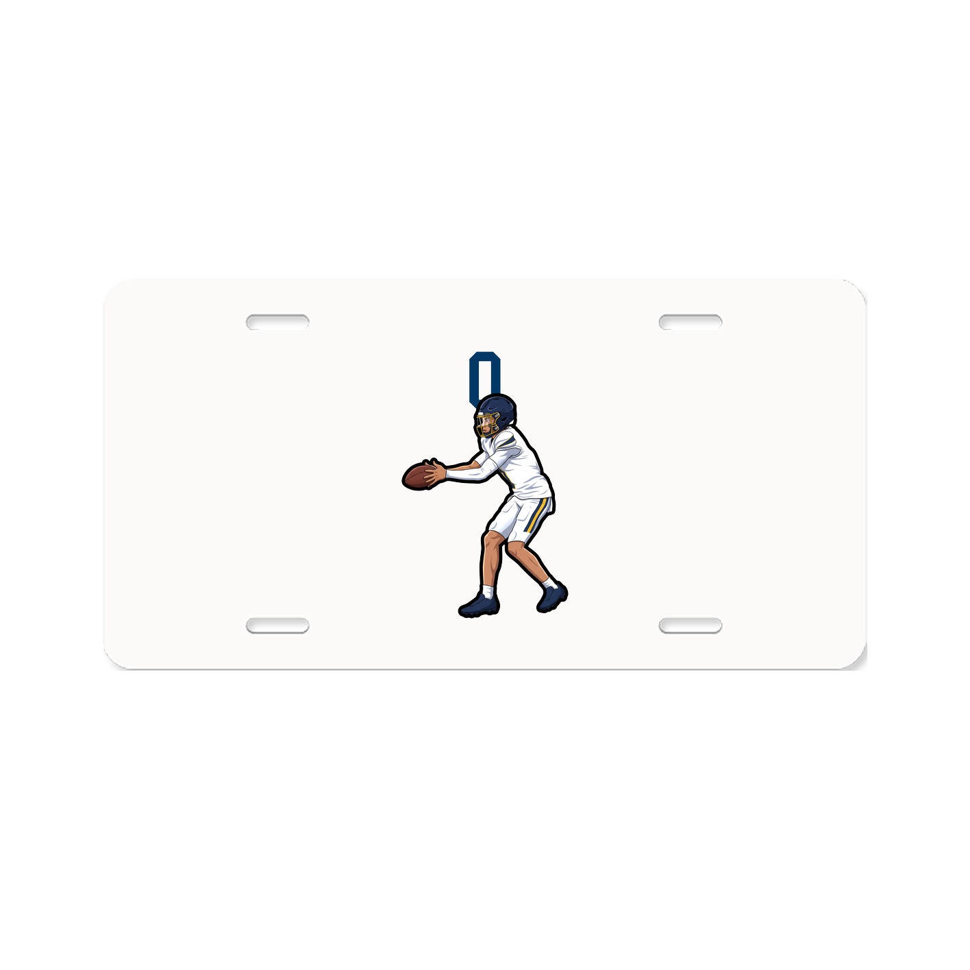 License Plate — Number Top in Classic