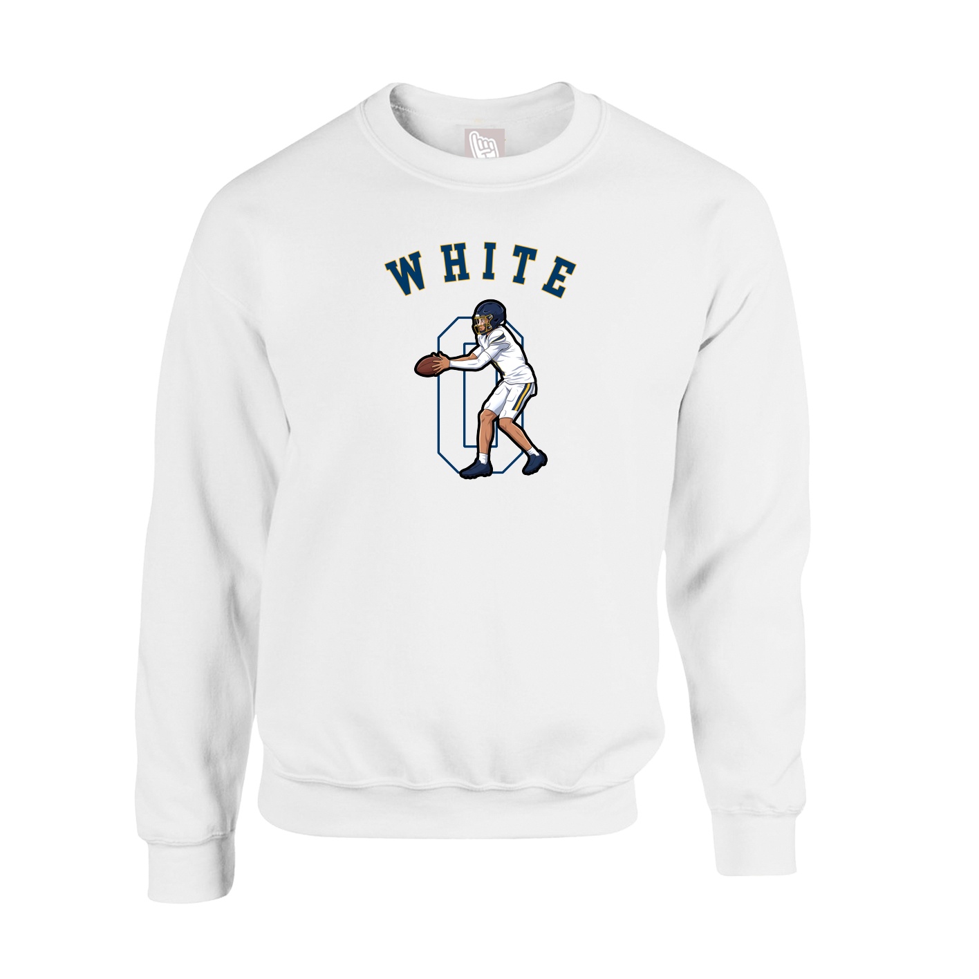 Fleece Crew — Shirsey Arch in White