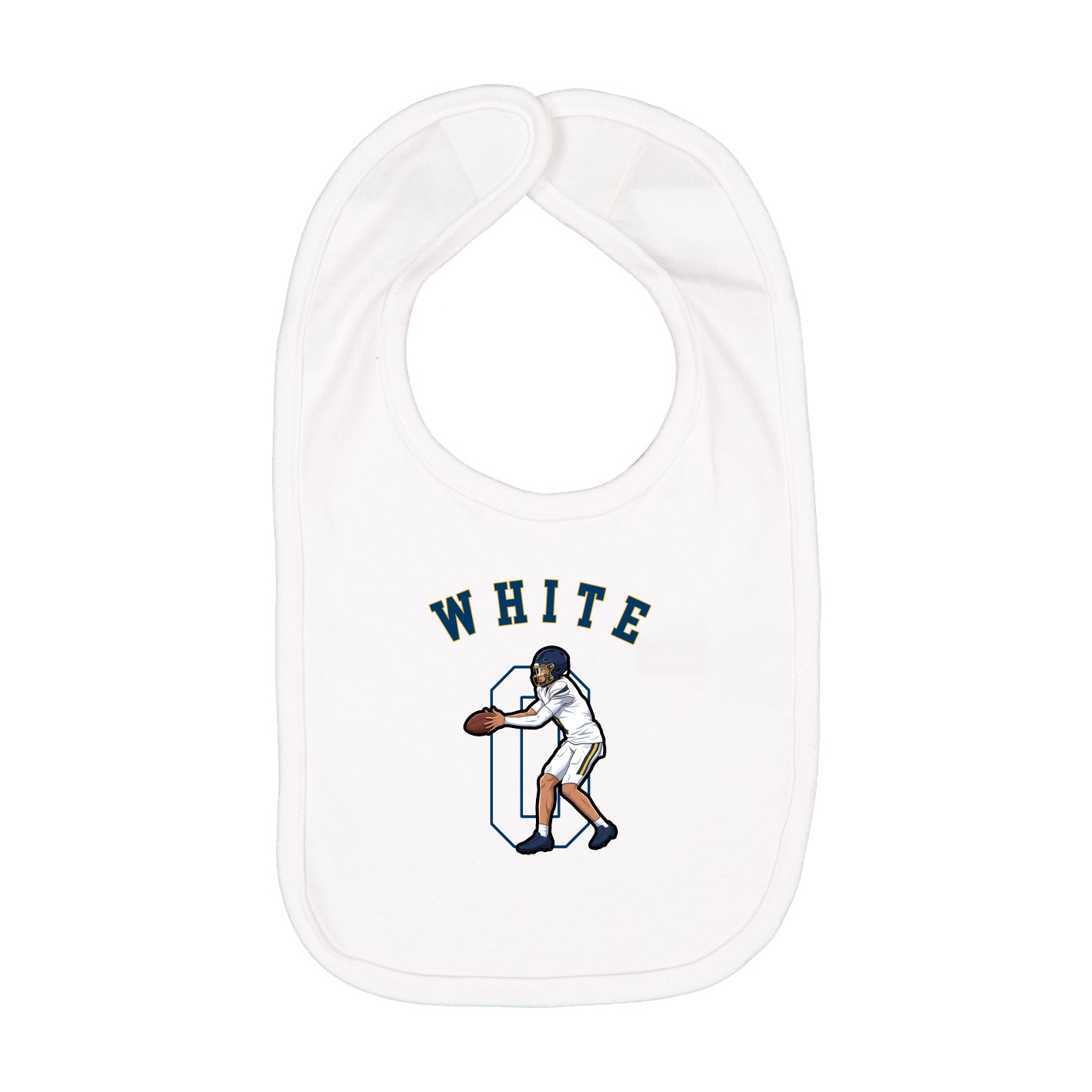 Infant Bib — Shirsey Arch in White