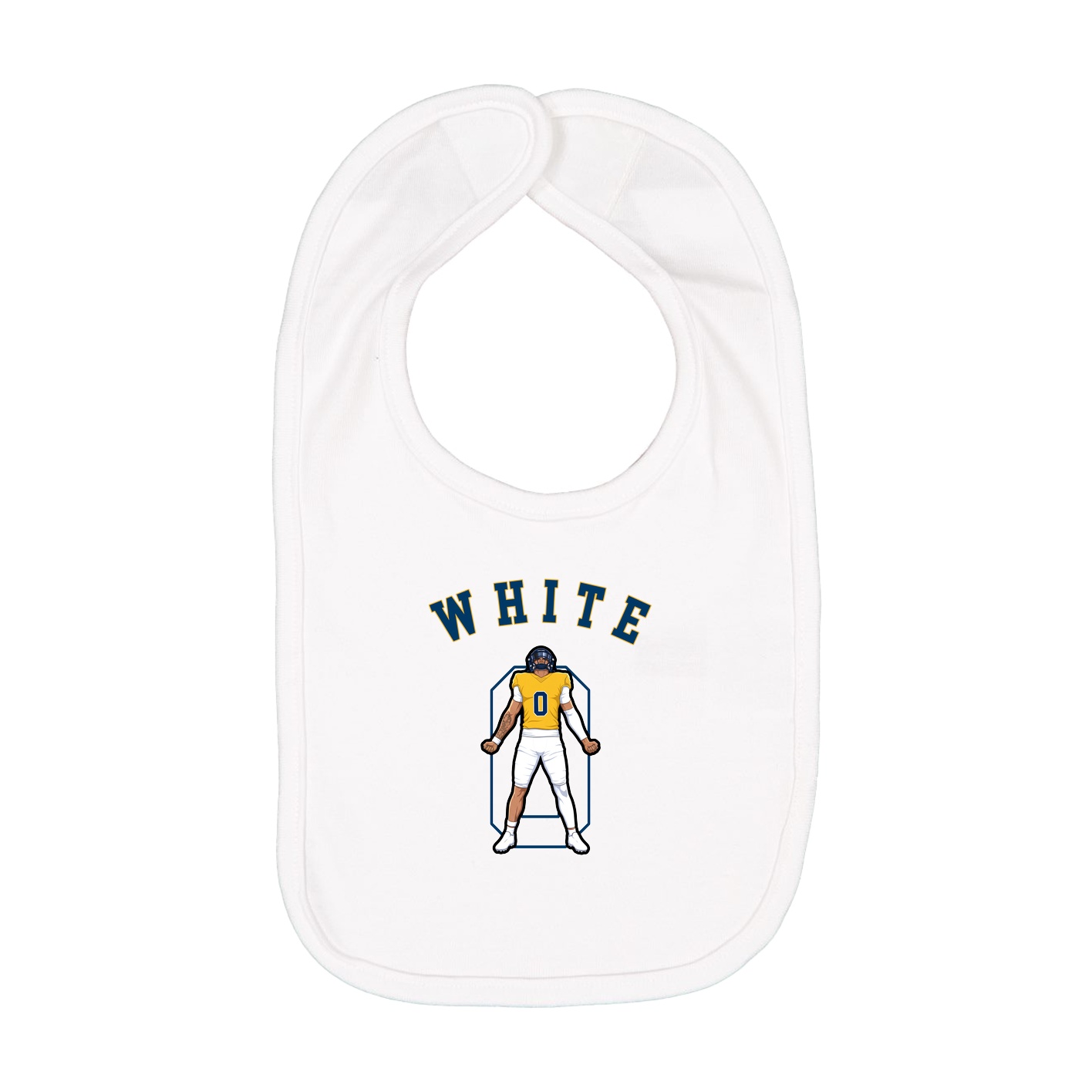 Infant Bib — Shirsey Arch in White