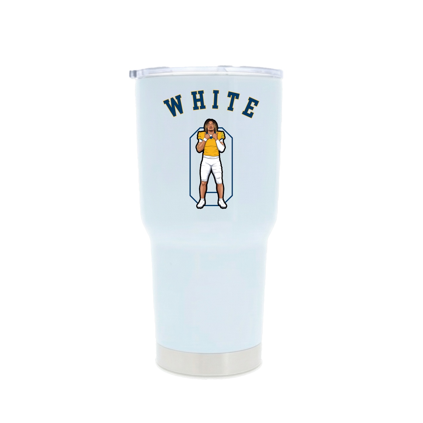 30oz Stainless Steel Tumbler — Shirsey Arch in White