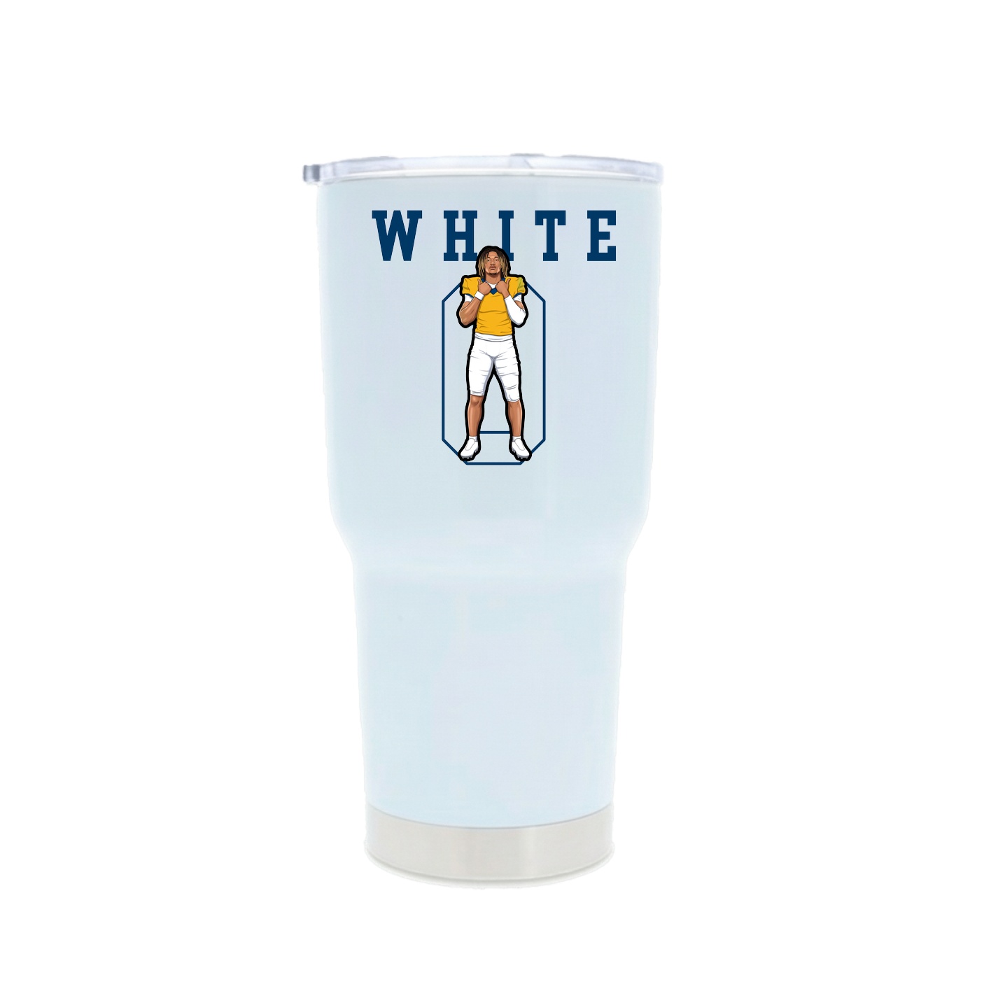 30oz Stainless Steel Tumbler — Shirsey in White
