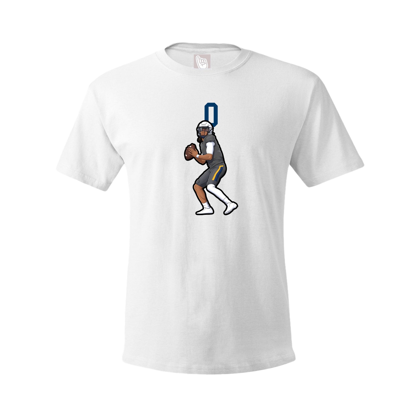 Youth Tee — Number Top in White