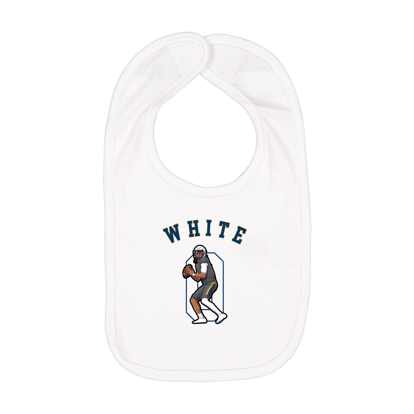 Infant Bib — Shirsey Arch in White