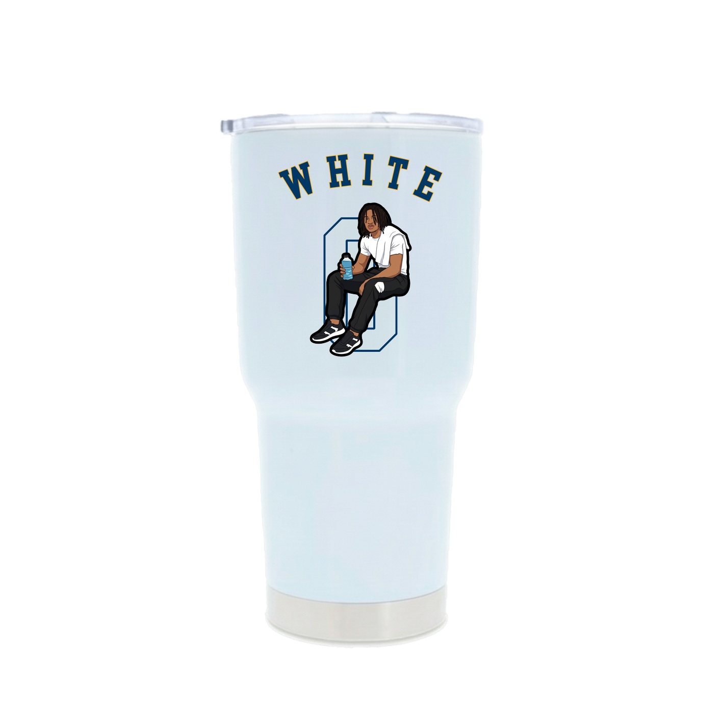 30oz Stainless Steel Tumbler — Shirsey Arch in White