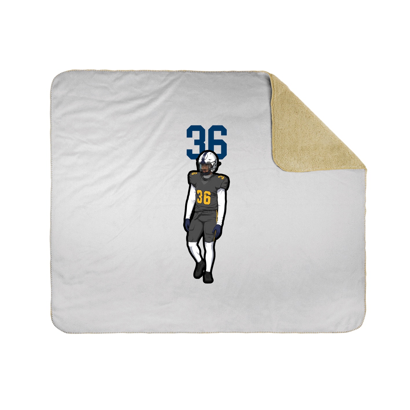 Throw Blanket — Number Top in White