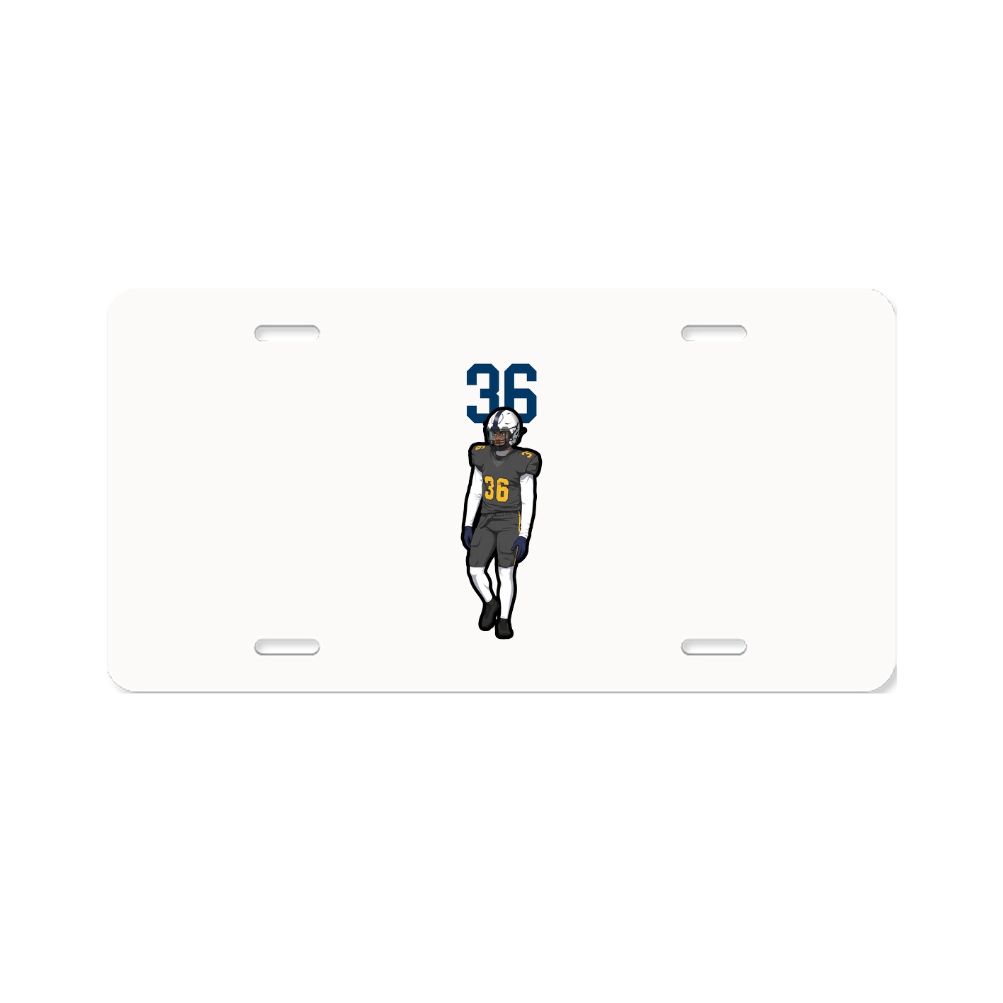 License Plate — Number Top in Classic