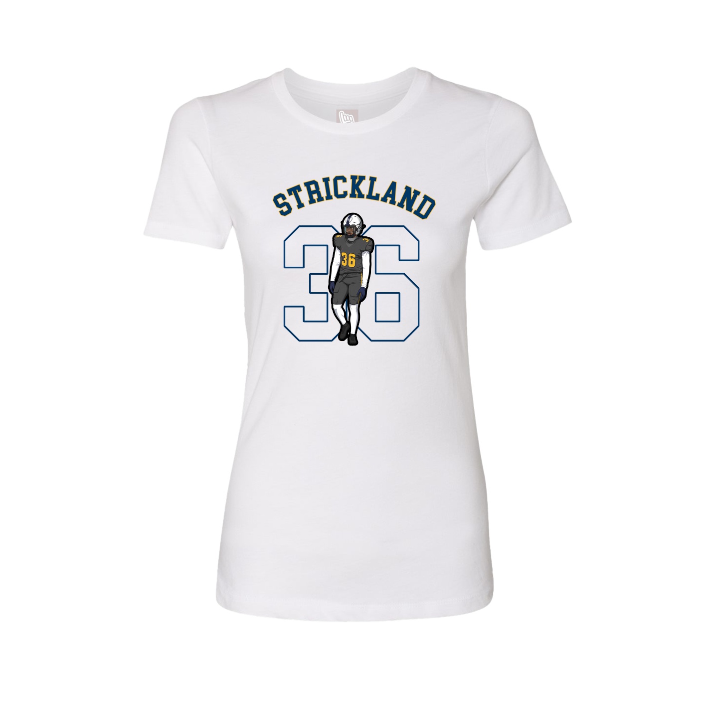 Fitted Women's Tee — Shirsey Arch in White