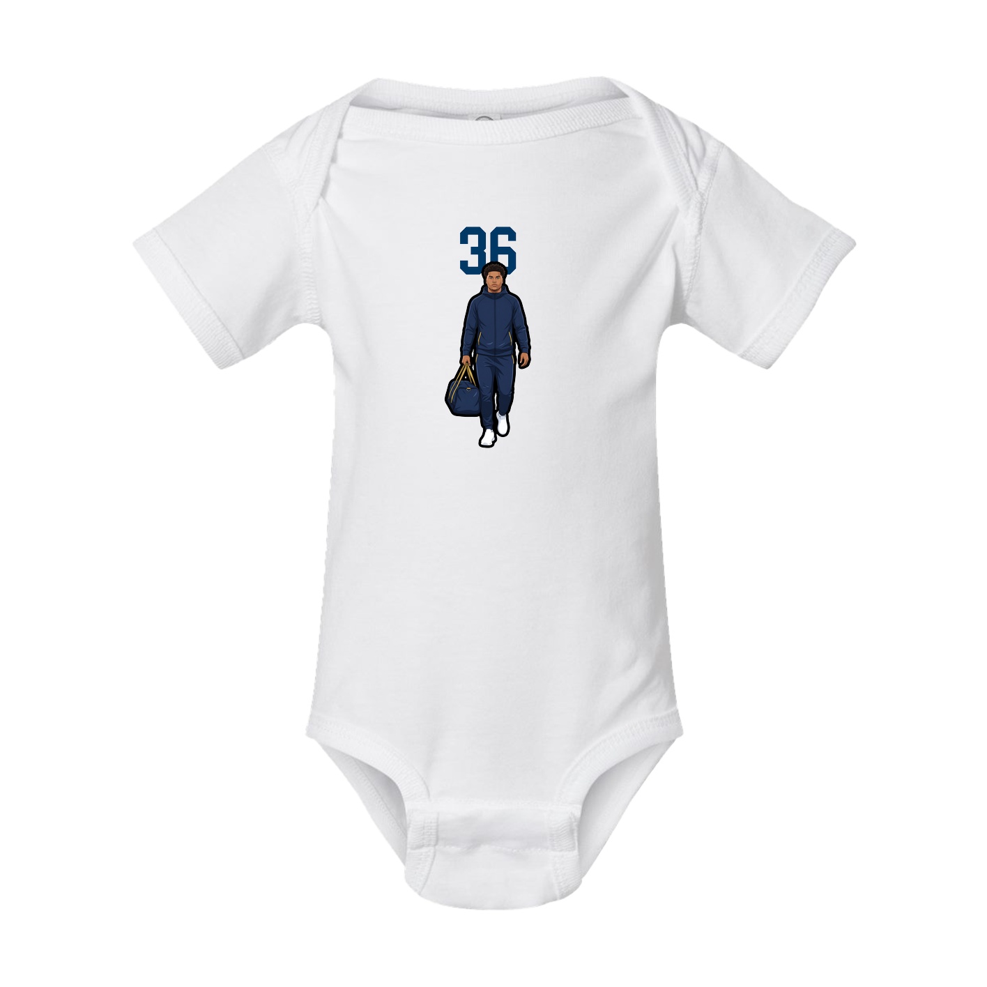 Baby Onesie — Number Top in White