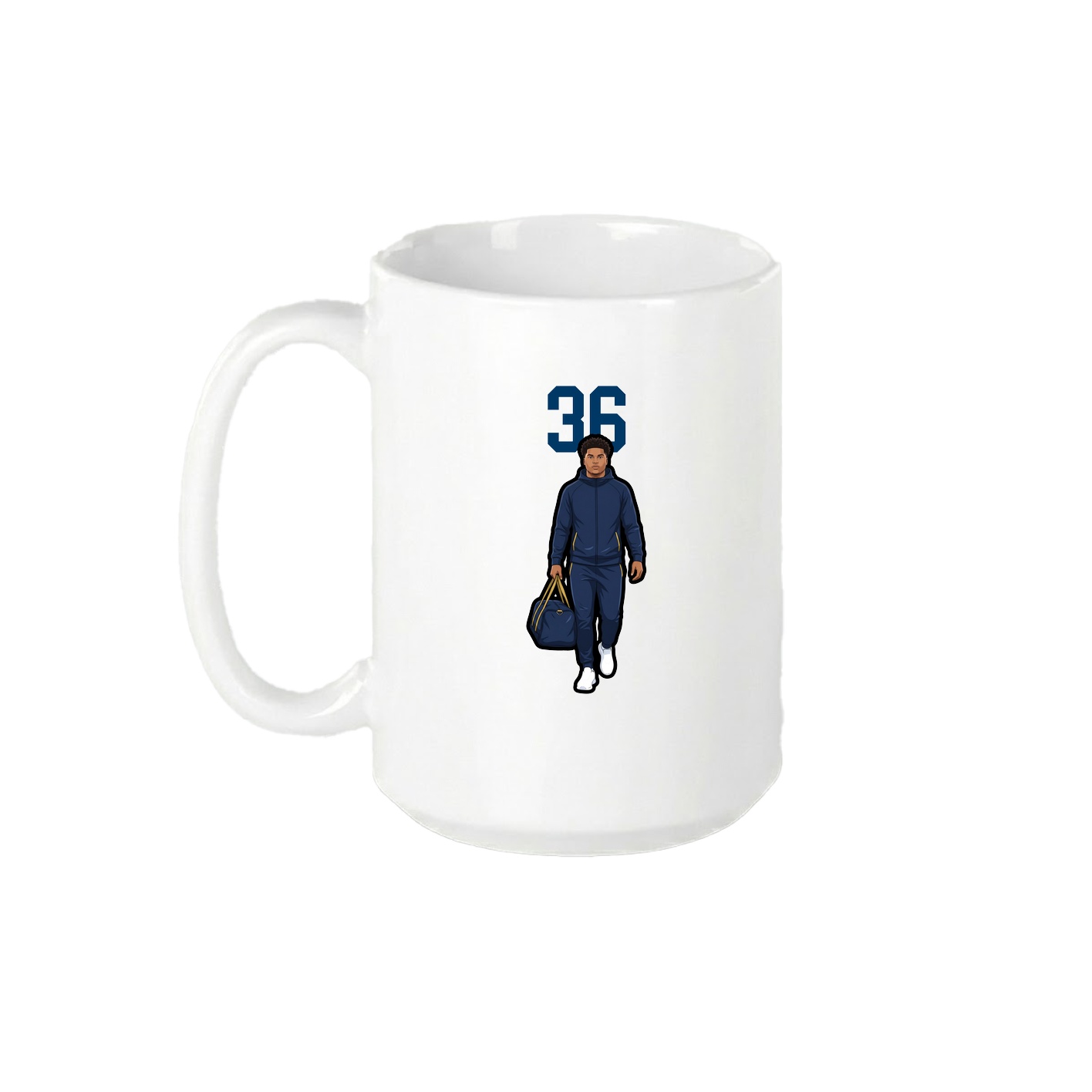 15oz Coffee Mug — Number Top in White