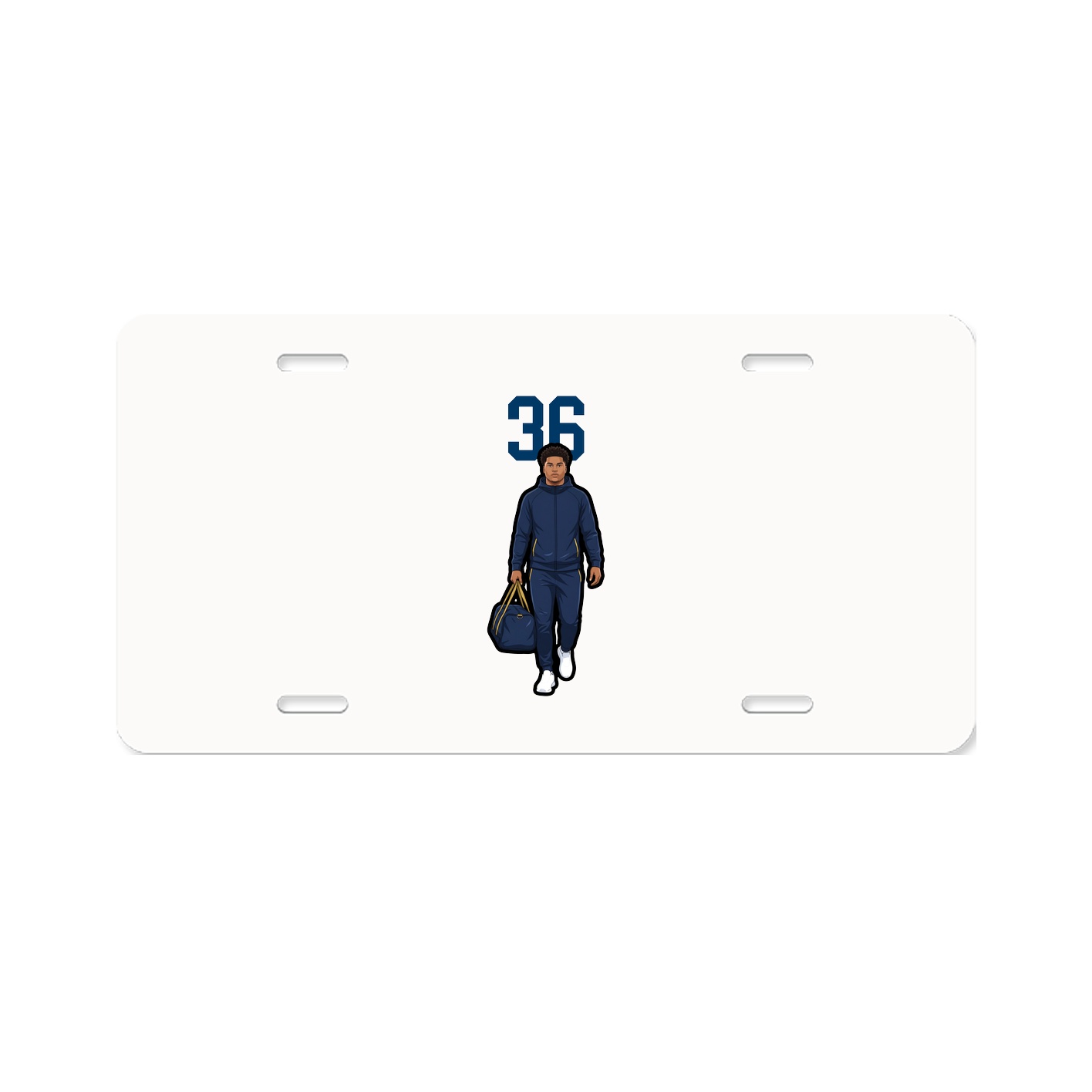 License Plate — Number Top in Classic