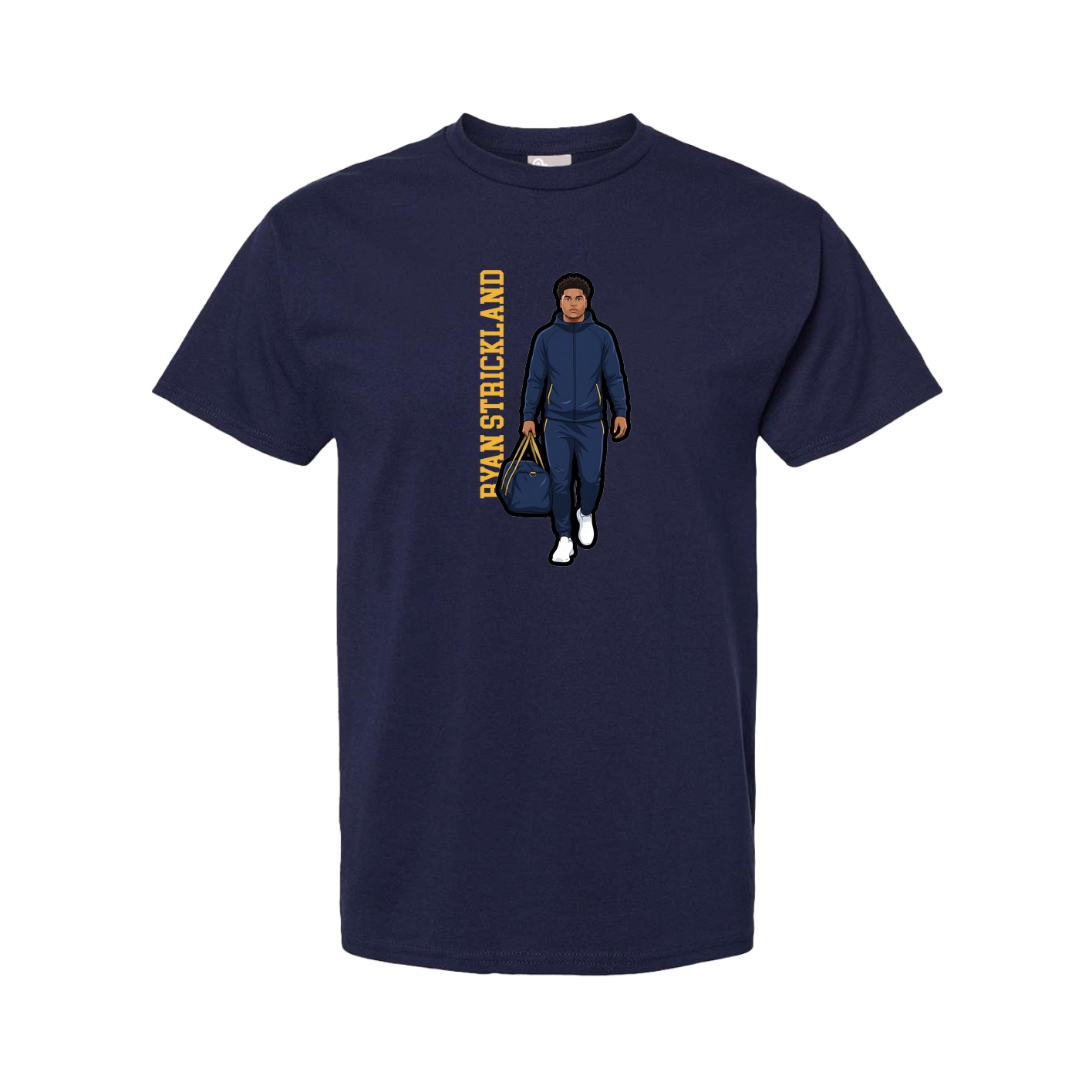 Tee — Name Vertical in Navy
